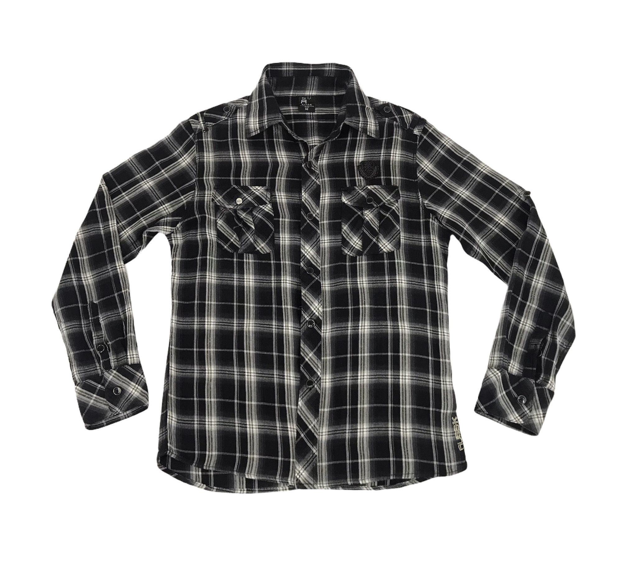Flannel Vintage Russ-k Flannel Shirt Double Pockets Button Down Size US M / EU 48-50 / 2 - 1 Thumbnail