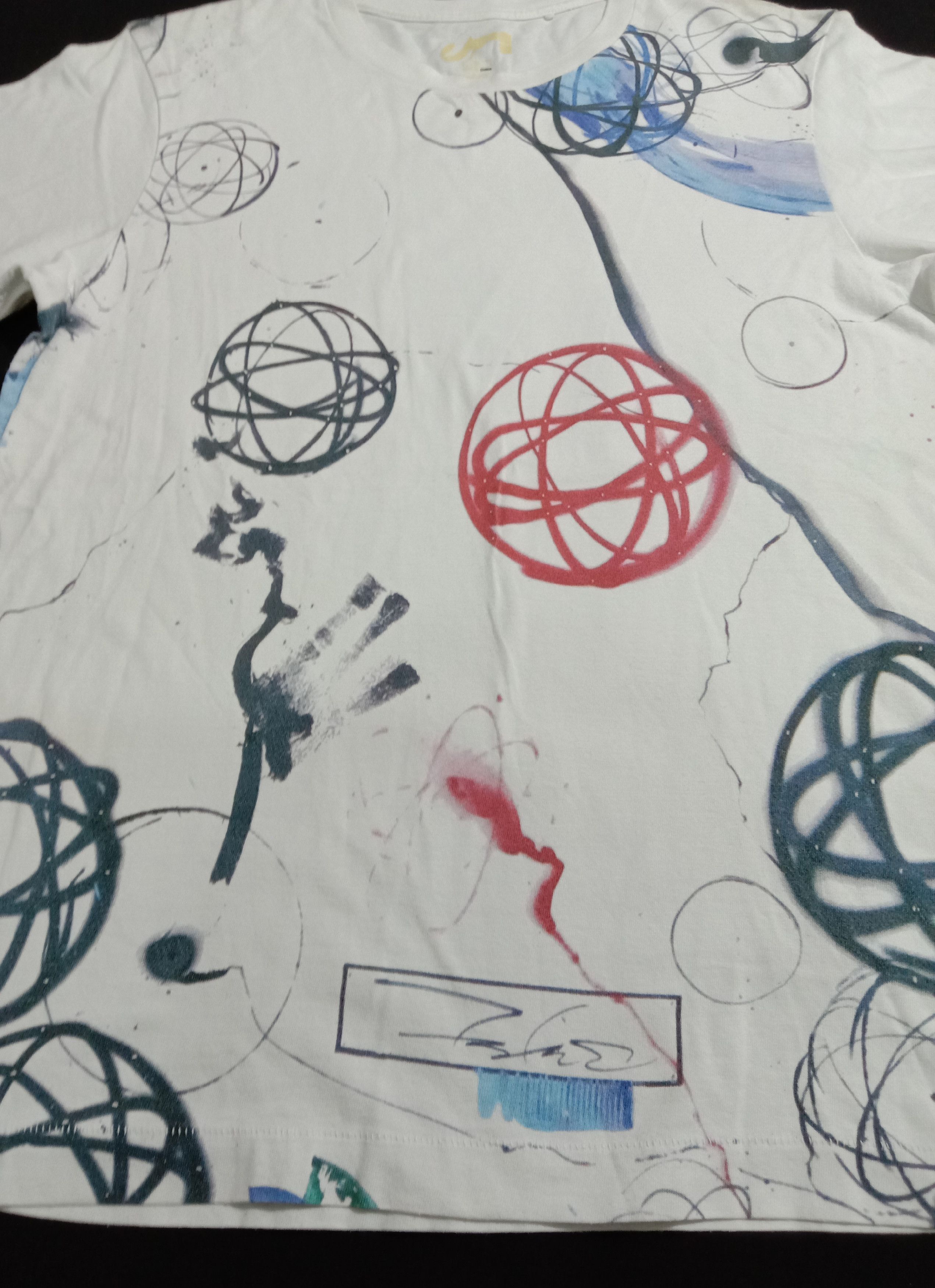 Futura Futura Grafitti Abstract Expressionist White Tee Uniqlo Size US S / EU 44-46 / 1 - 2 Thumbnail