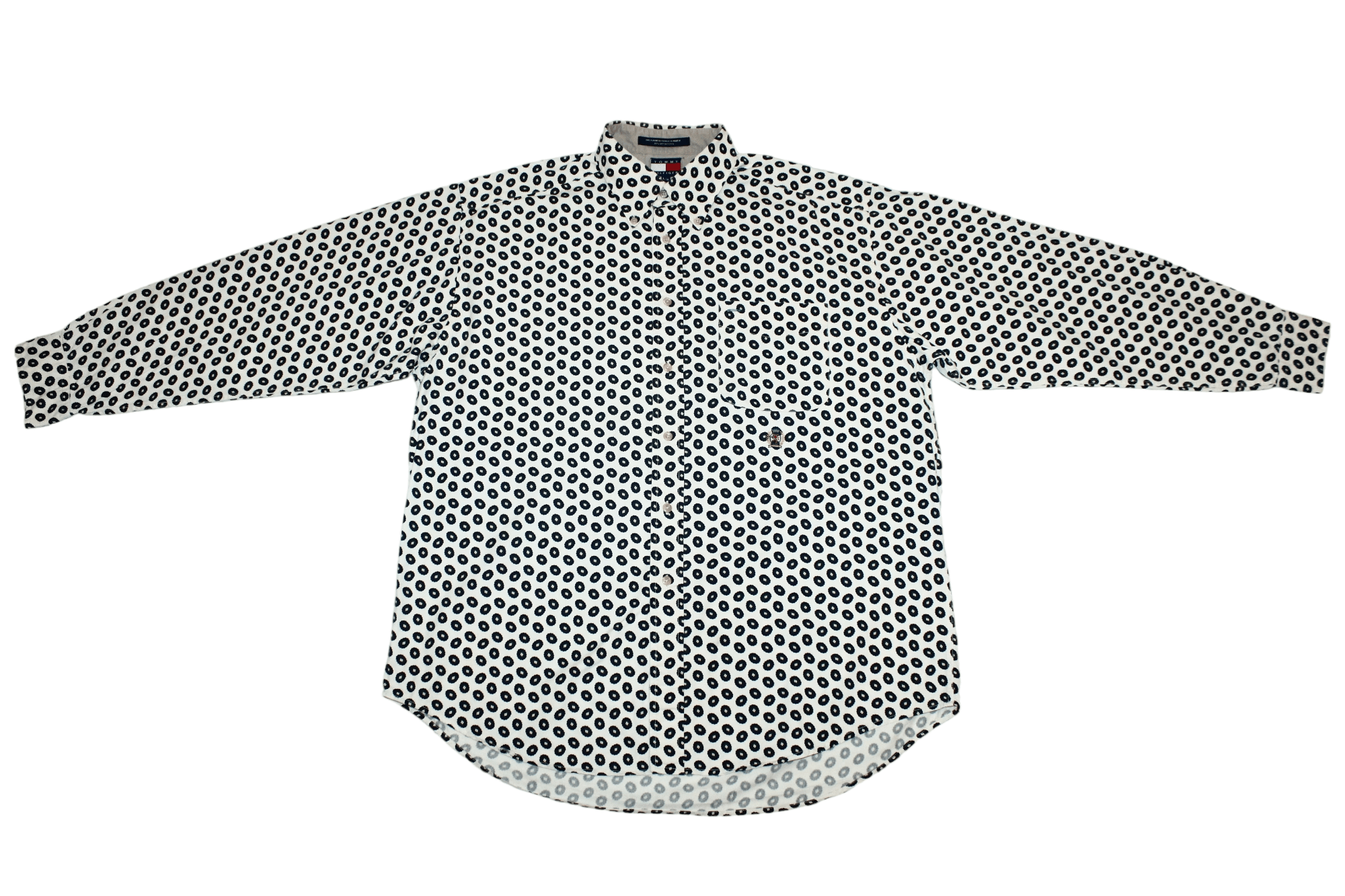 Tommy Hilfiger 90s Tommy Hilfiger Lion Crest Paisley Printed Baggy Shirt Size US L / EU 52-54 / 3 - 4 Thumbnail