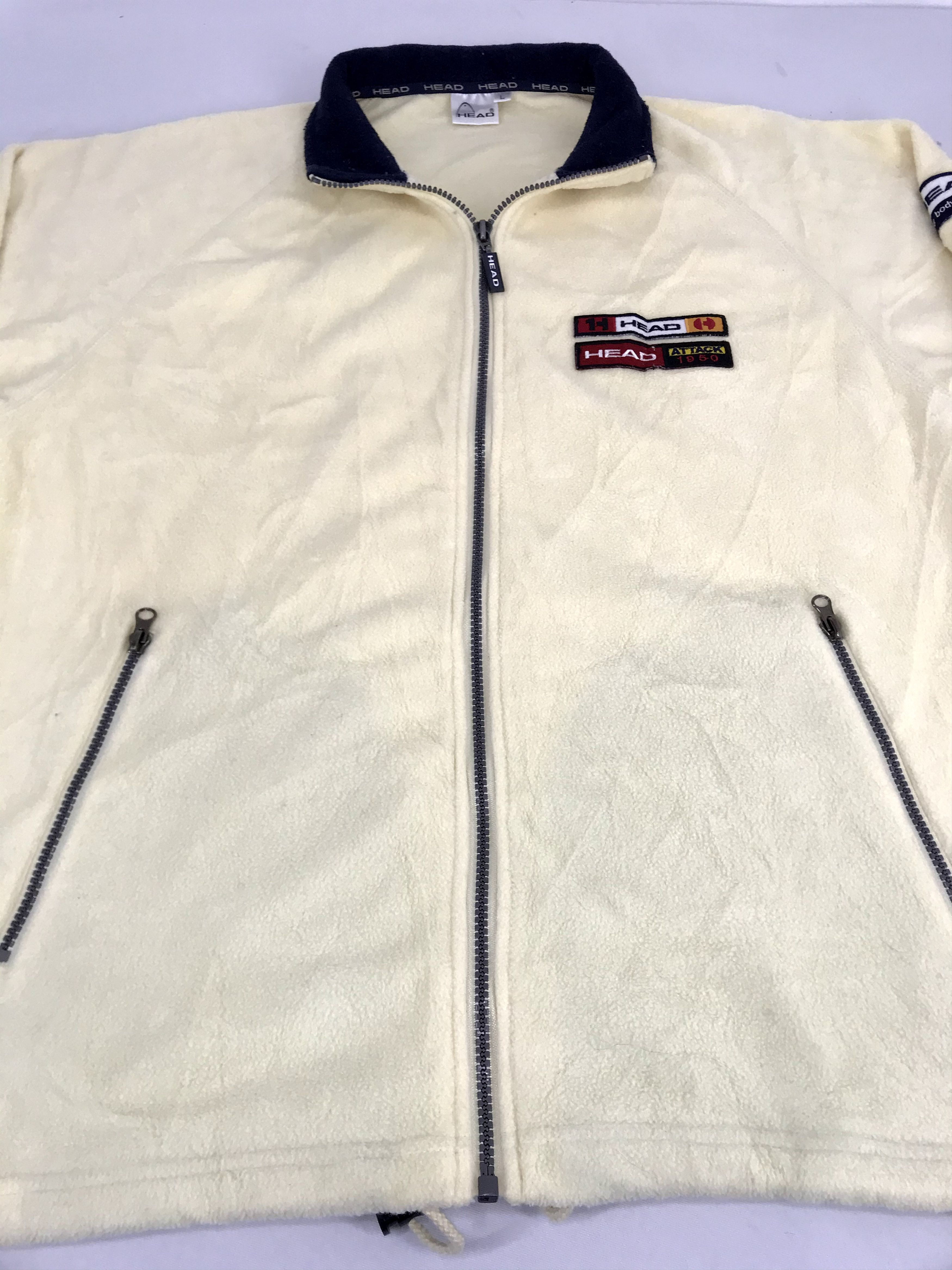 Vintage Vintage Head Fleece Pull Over Sweatshirt Jacket Streetwear Size US L / EU 52-54 / 3 - 2 Thumbnail