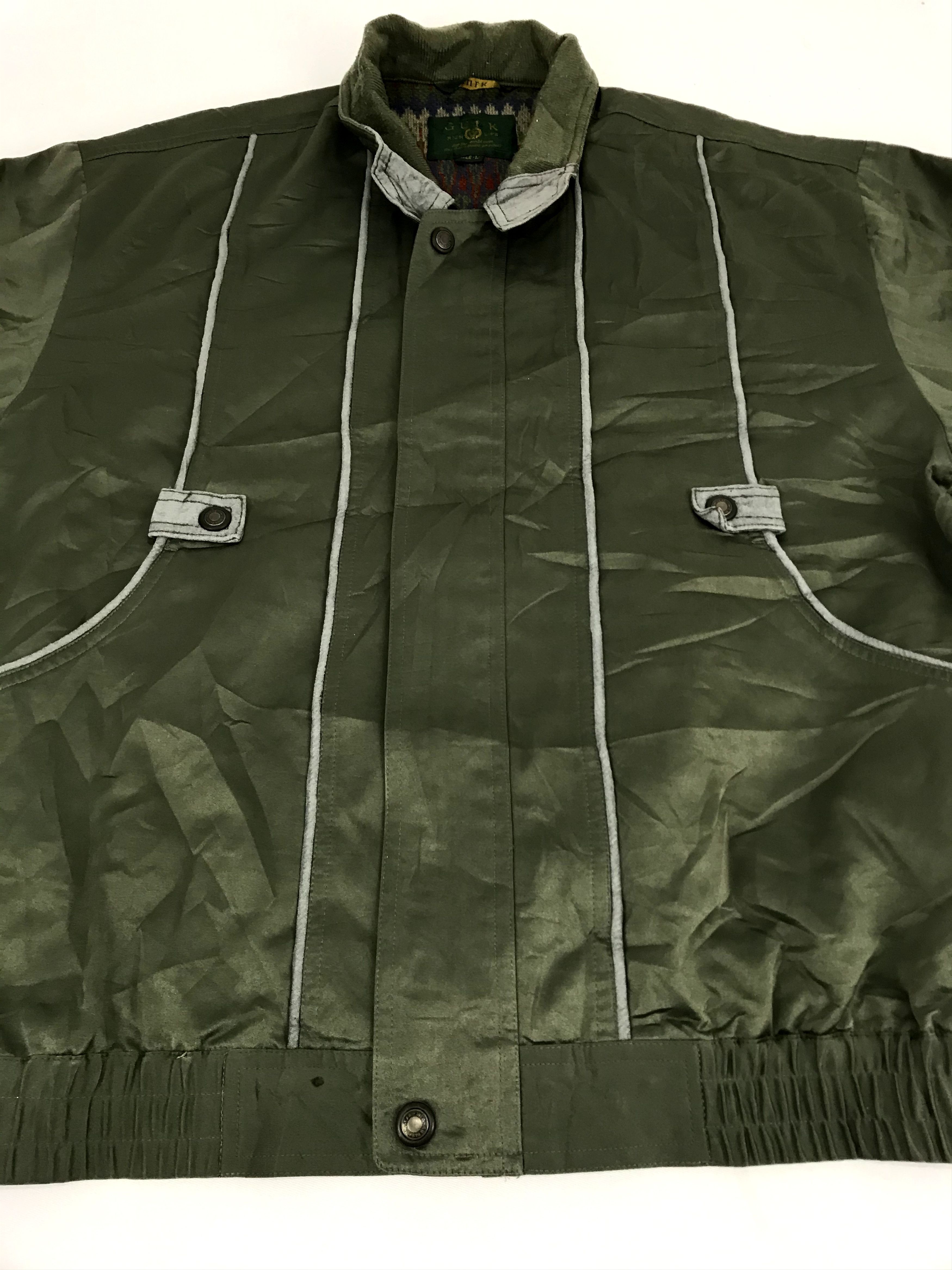 Vintage Vintage Gulk Rich Life Bomber Jacket Windbreaker Work Wear Size US L / EU 52-54 / 3 - 3 Thumbnail