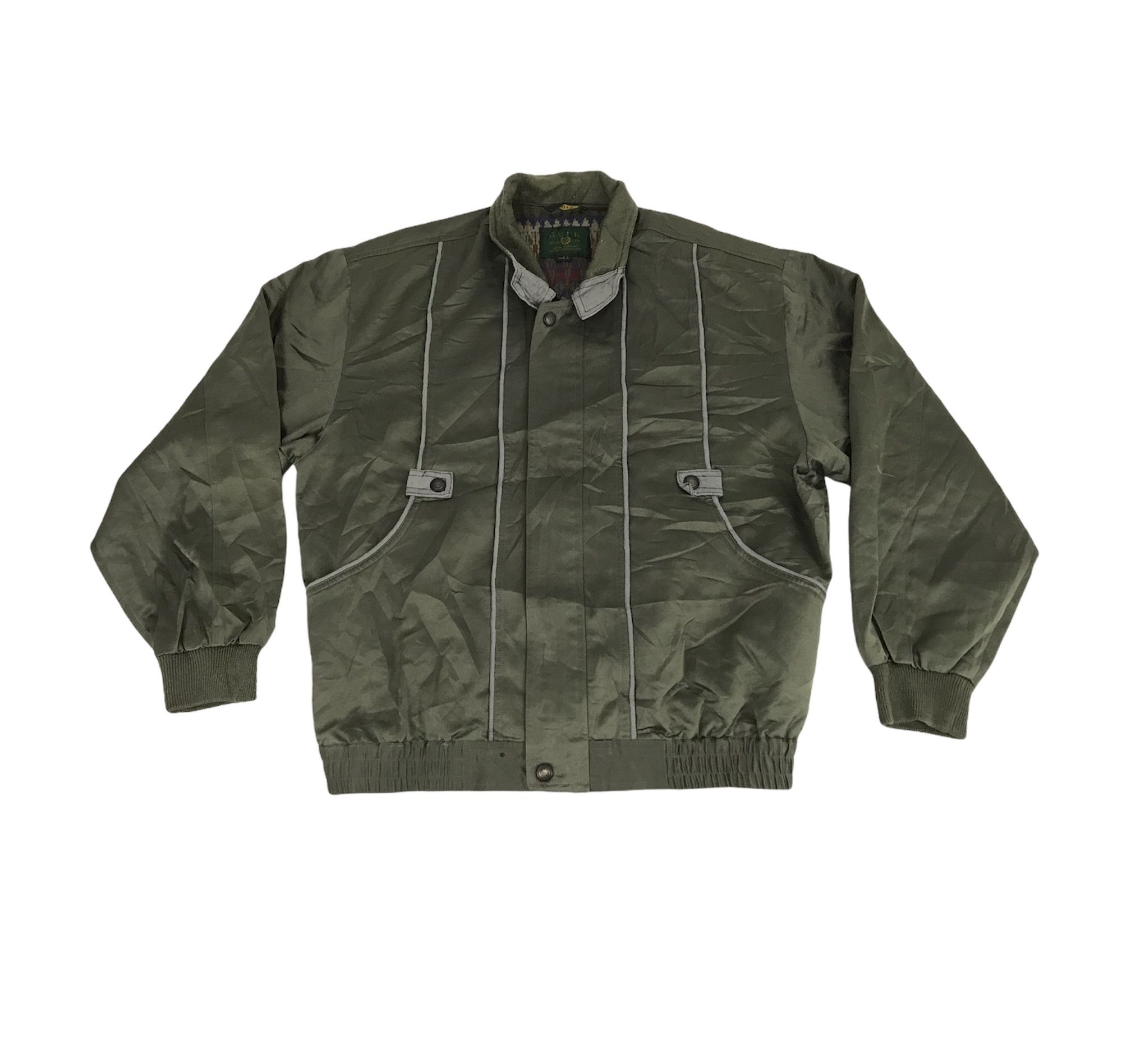 Vintage Vintage Gulk Rich Life Bomber Jacket Windbreaker Work Wear Size US L / EU 52-54 / 3 - 1 Thumbnail