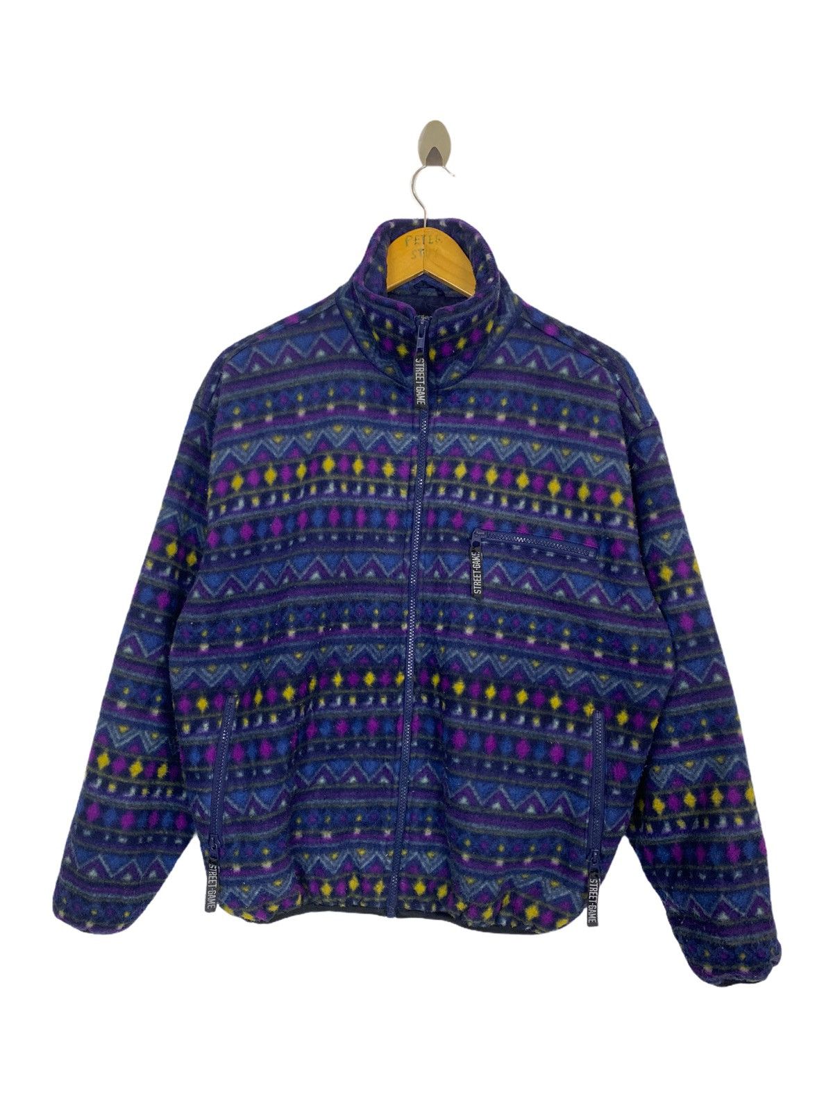 Japanese Brand STREET GAME FLEECE JACKET NICE DESIGN Size US M / EU 48-50 / 2 - 1 Thumbnail