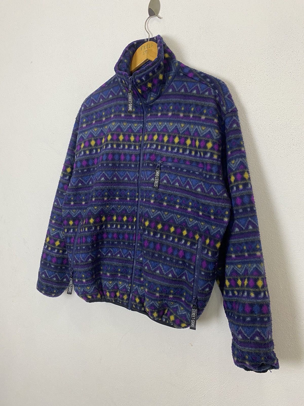 Japanese Brand STREET GAME FLEECE JACKET NICE DESIGN Size US M / EU 48-50 / 2 - 3 Thumbnail