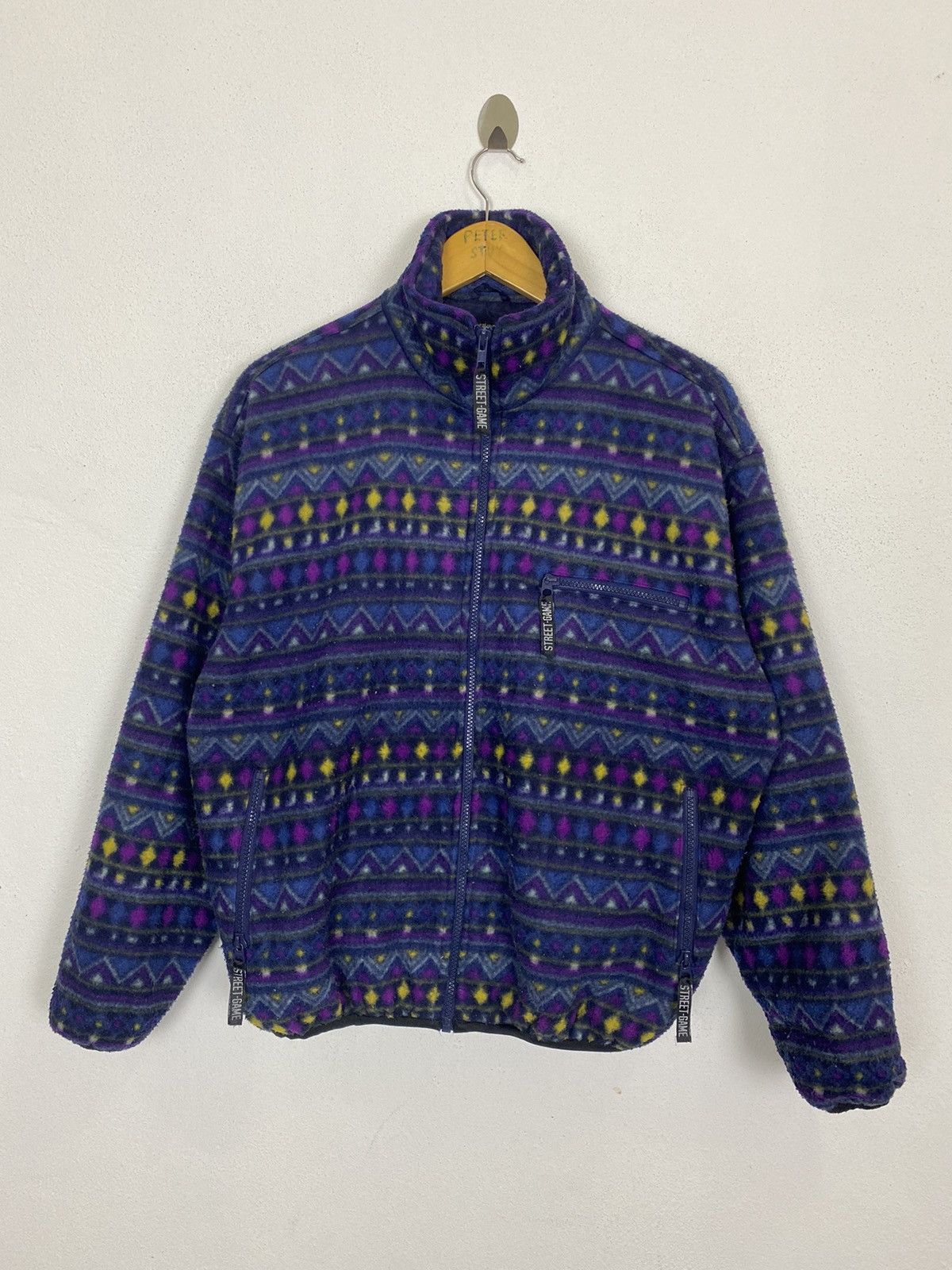 Japanese Brand STREET GAME FLEECE JACKET NICE DESIGN Size US M / EU 48-50 / 2 - 2 Thumbnail