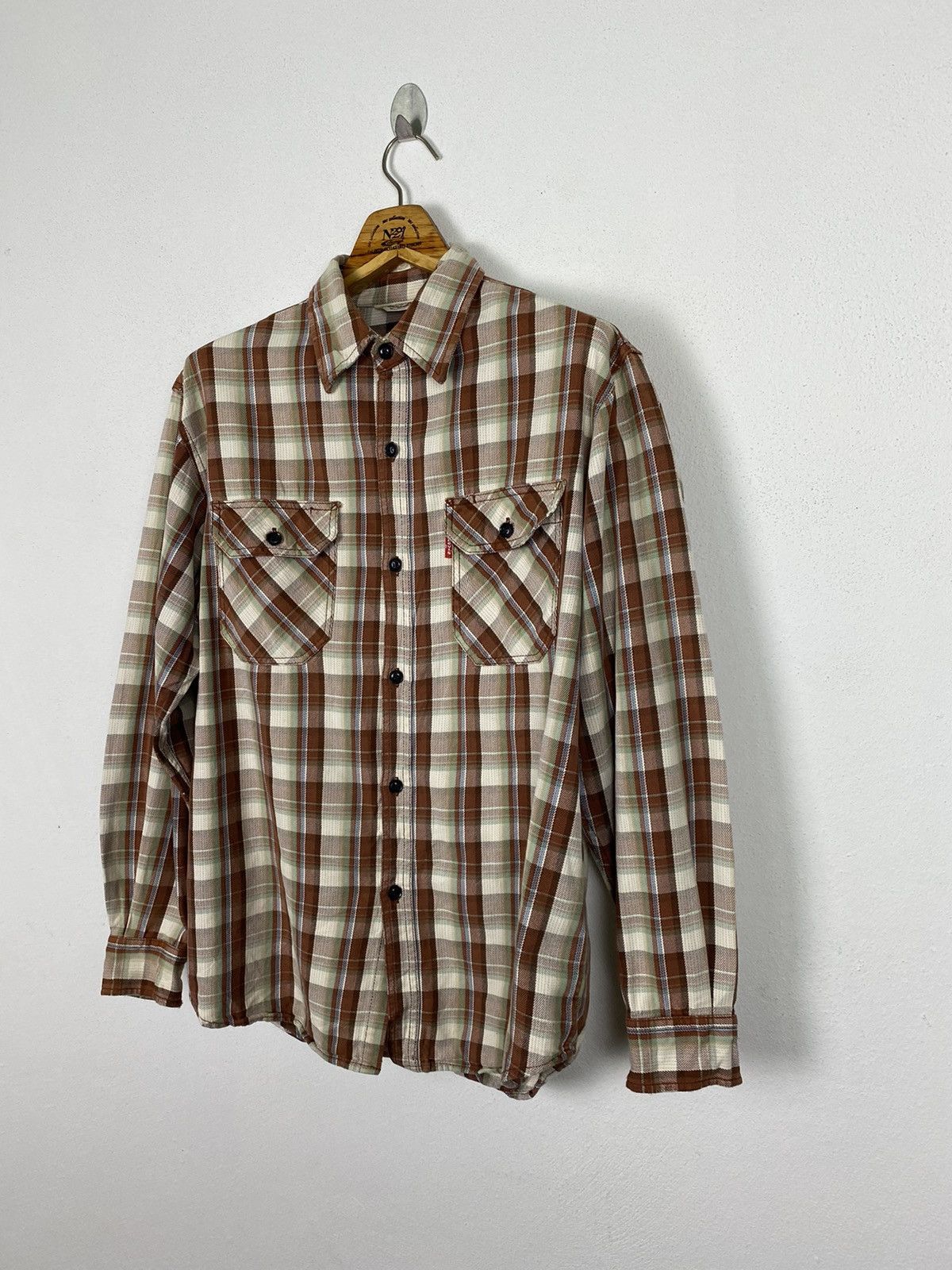 Levi's Vintage Levi’s Clothing Flannel Shirt Size US M / EU 48-50 / 2 - 2 Thumbnail