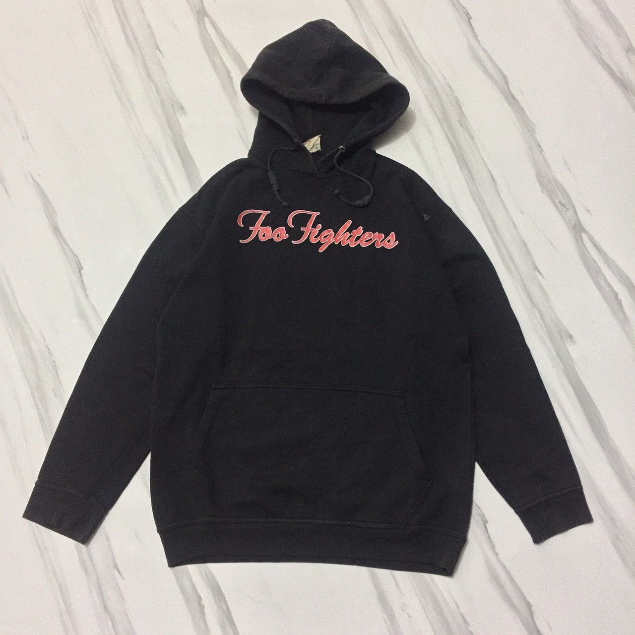 image of Band Tees x Vintage Foo Fighters Logo Hoodie Vintage Archives in Black, Men's (Size Small)