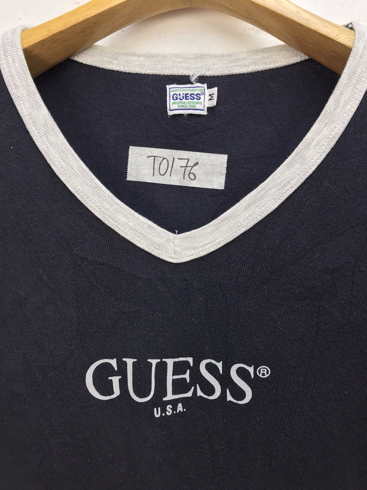Guess Vintage Guess Spell Out Ringer Shirt Size US M / EU 48-50 / 2 - 3 Thumbnail