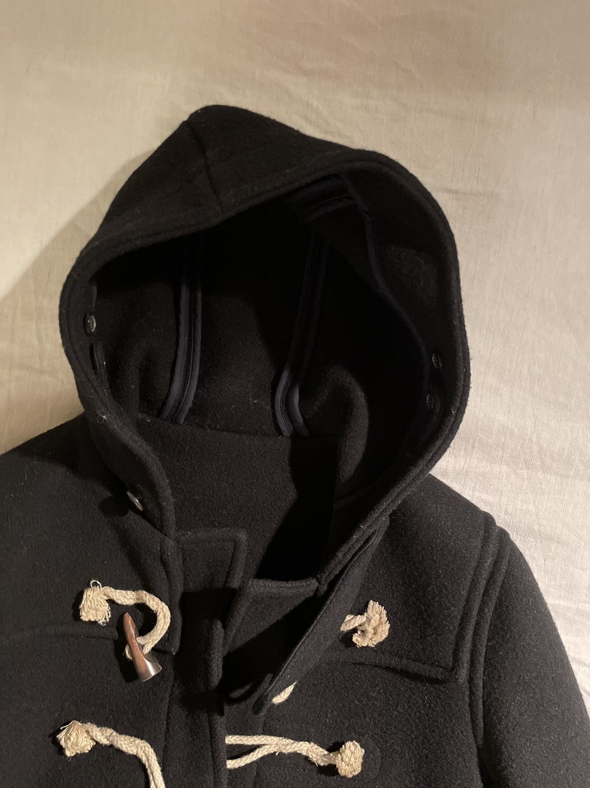 Balmain AW11 Black Hooded Duffel Coat sz. 50 Size US M / EU 48-50 / 2 - 6 Thumbnail