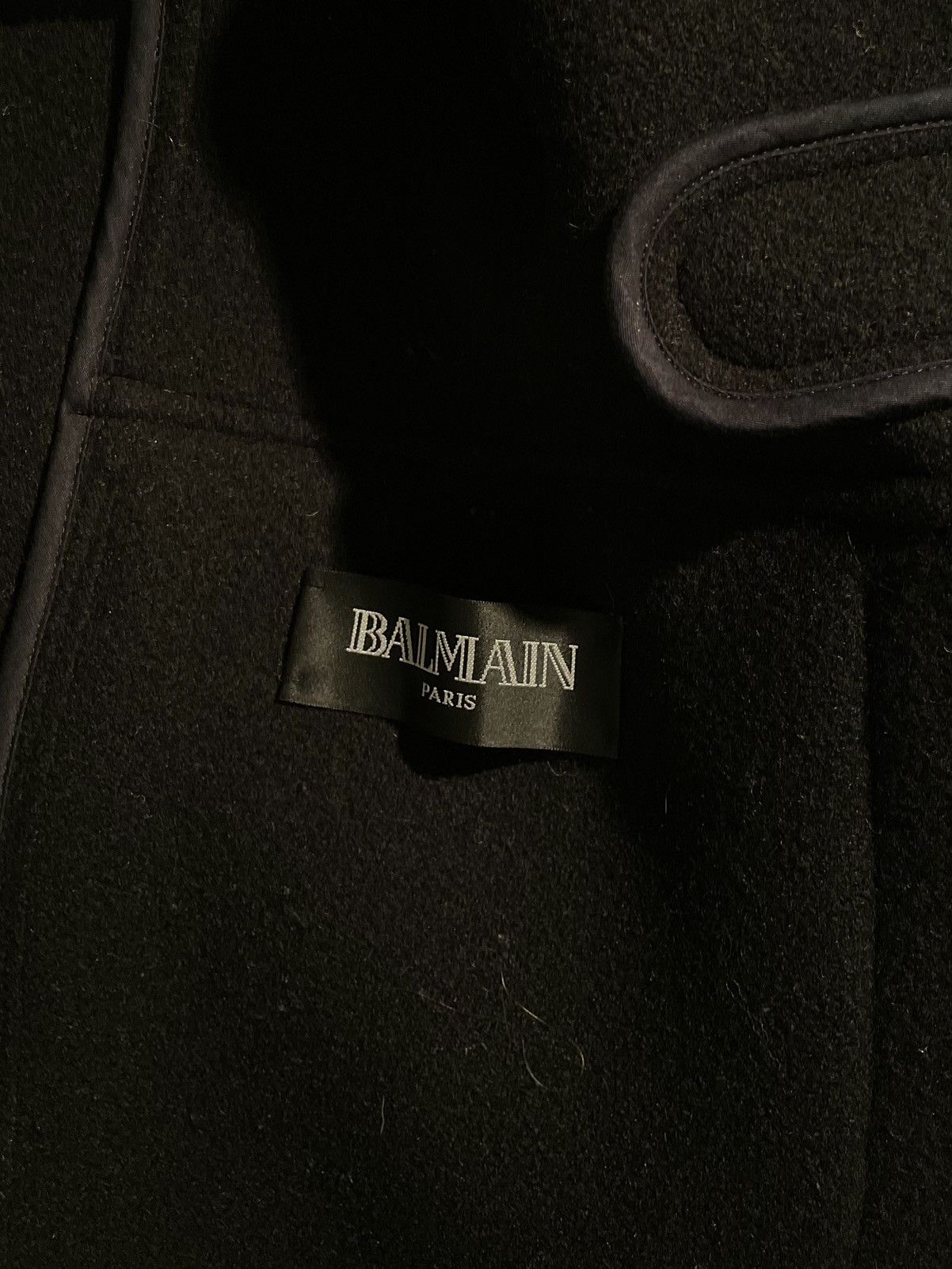 Balmain AW11 Black Hooded Duffel Coat sz. 50 Size US M / EU 48-50 / 2 - 8 Thumbnail
