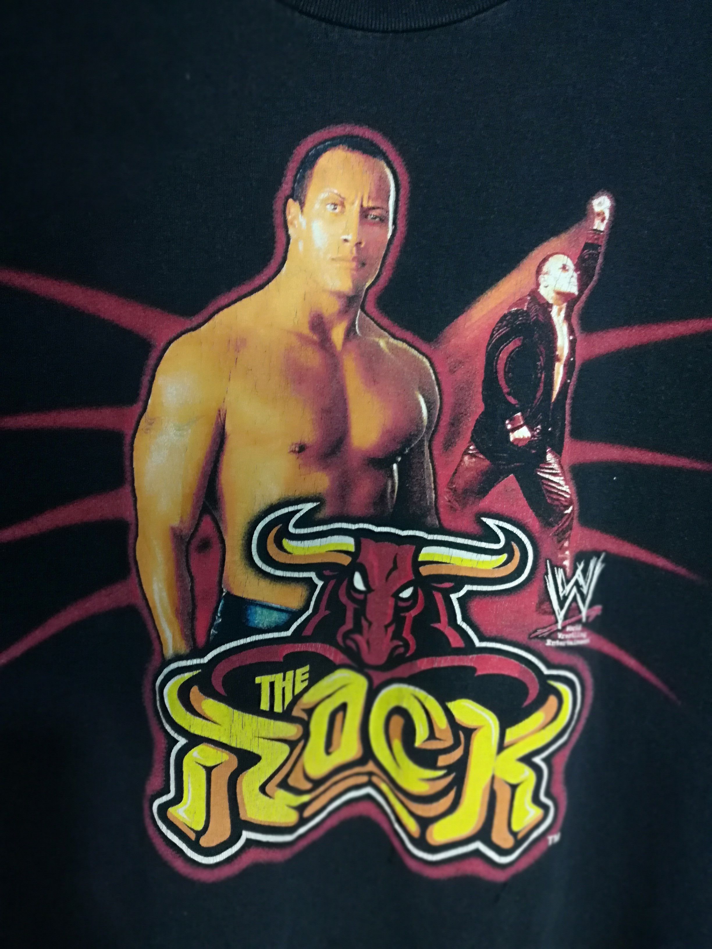 WWE × WWF vintage the rock tshirt Size US XL / EU 56 / 4 - 3 Thumbnail