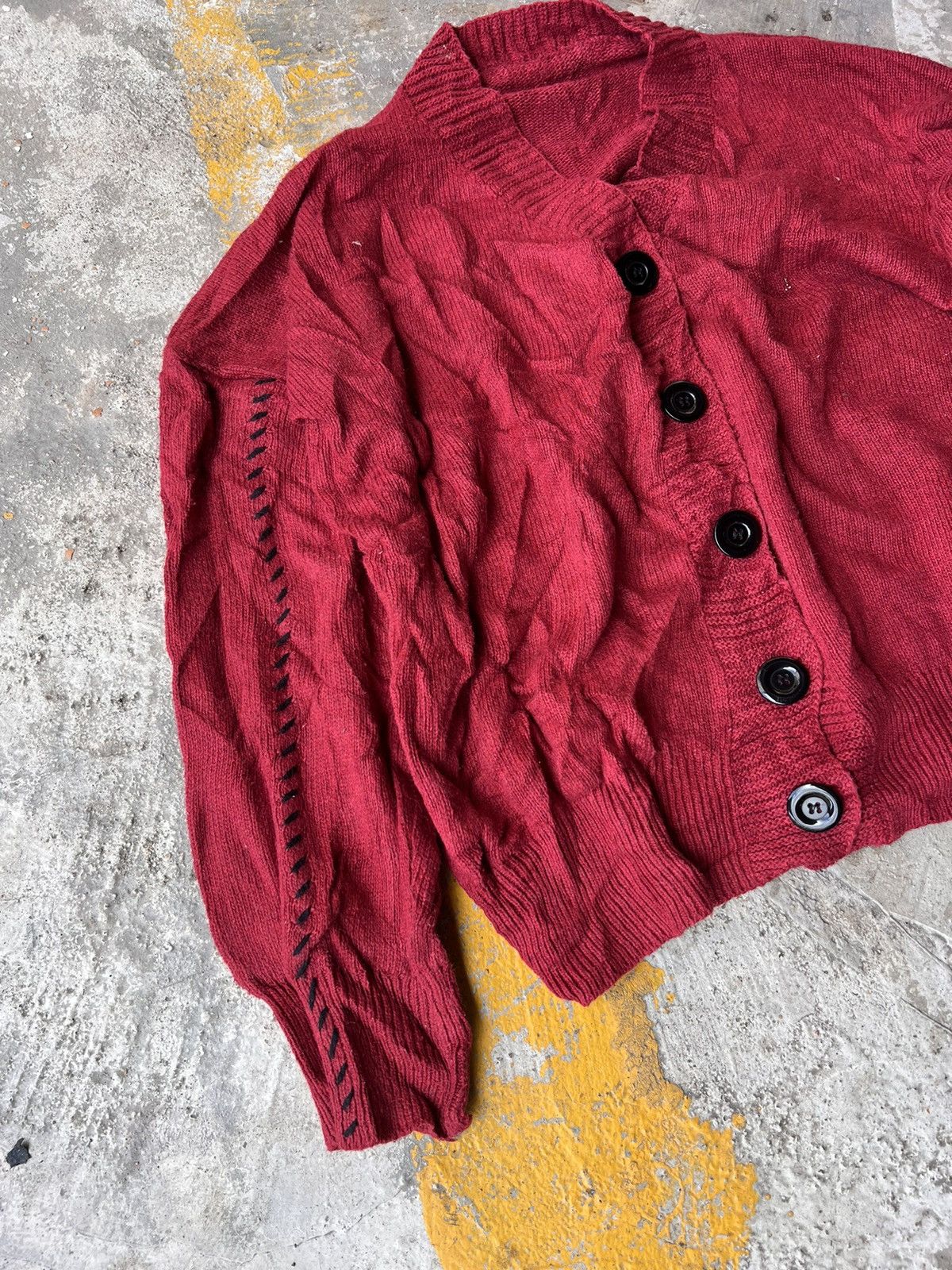 Vintage Vintage Junoah Red cardigan Size US L / EU 52-54 / 3 - 3 Thumbnail