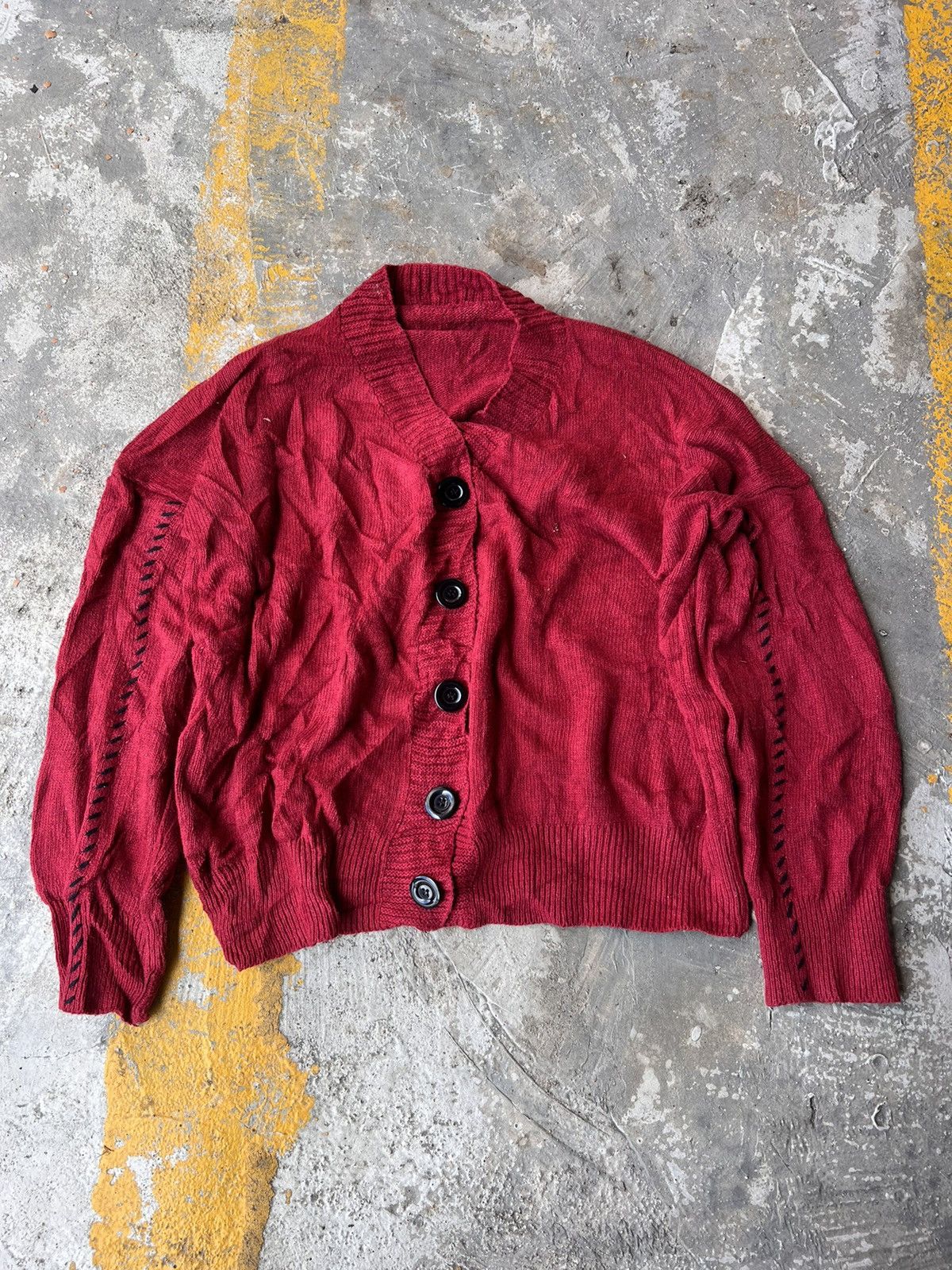 Vintage Vintage Junoah Red cardigan Size US L / EU 52-54 / 3 - 1 Thumbnail