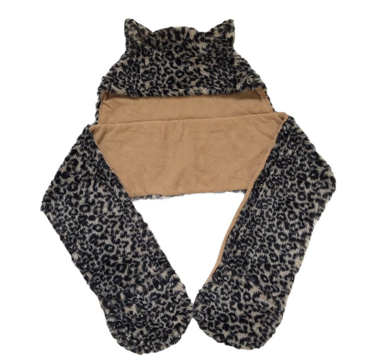 Anime × Japanese Brand Japanese Brand Leopard Hoodie Horns Scarf / Muffler Pocket Size ONE SIZE - 1 Thumbnail