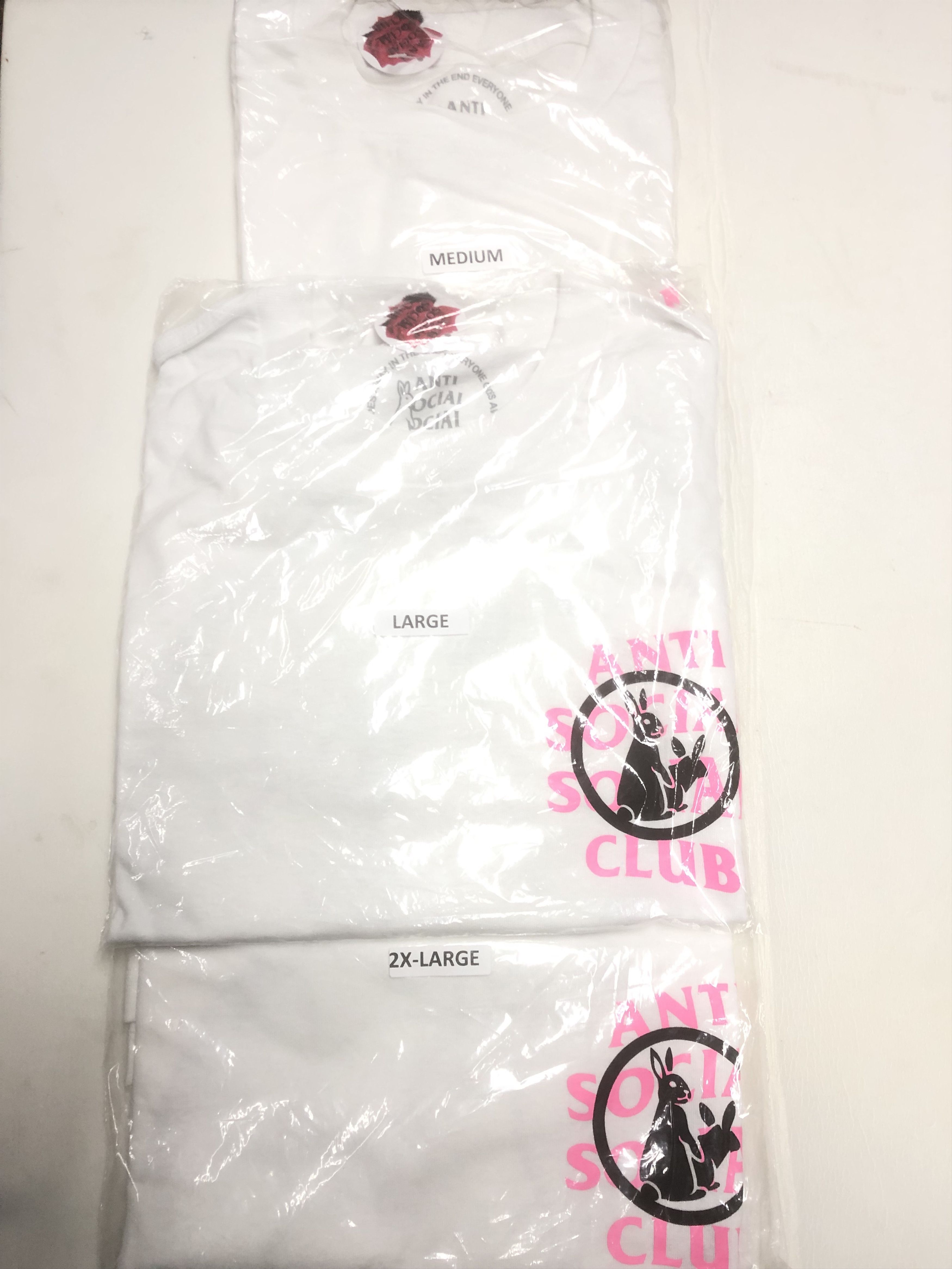 Anti Social Social Club × FR2 DS Pink ASSC x FR2 Intercontinental White Tee BPAE KITH FOG Size US L / EU 52-54 / 3 - 7 Thumbnail