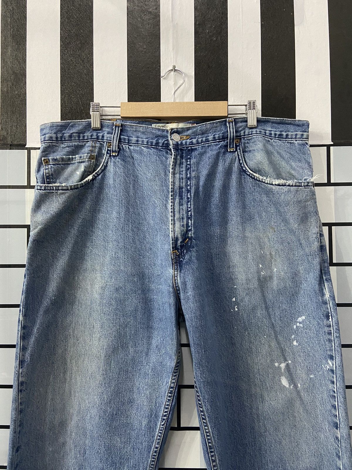 Levi's Vintage Levi’s 569 Dirty Faded Blue Denim Pants Size US 38 / EU 54 - 4 Thumbnail