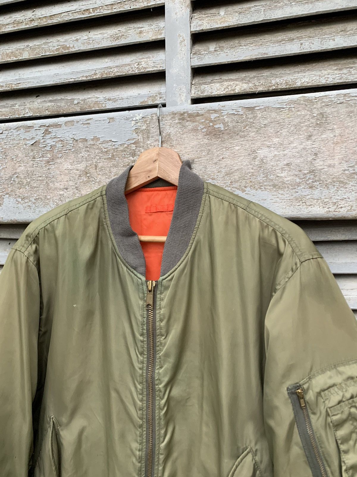 Vintage 🪖Vintage THRASHED MA-1 Man Intermediate Bomber Jacket Size US M / EU 48-50 / 2 - 7 Thumbnail