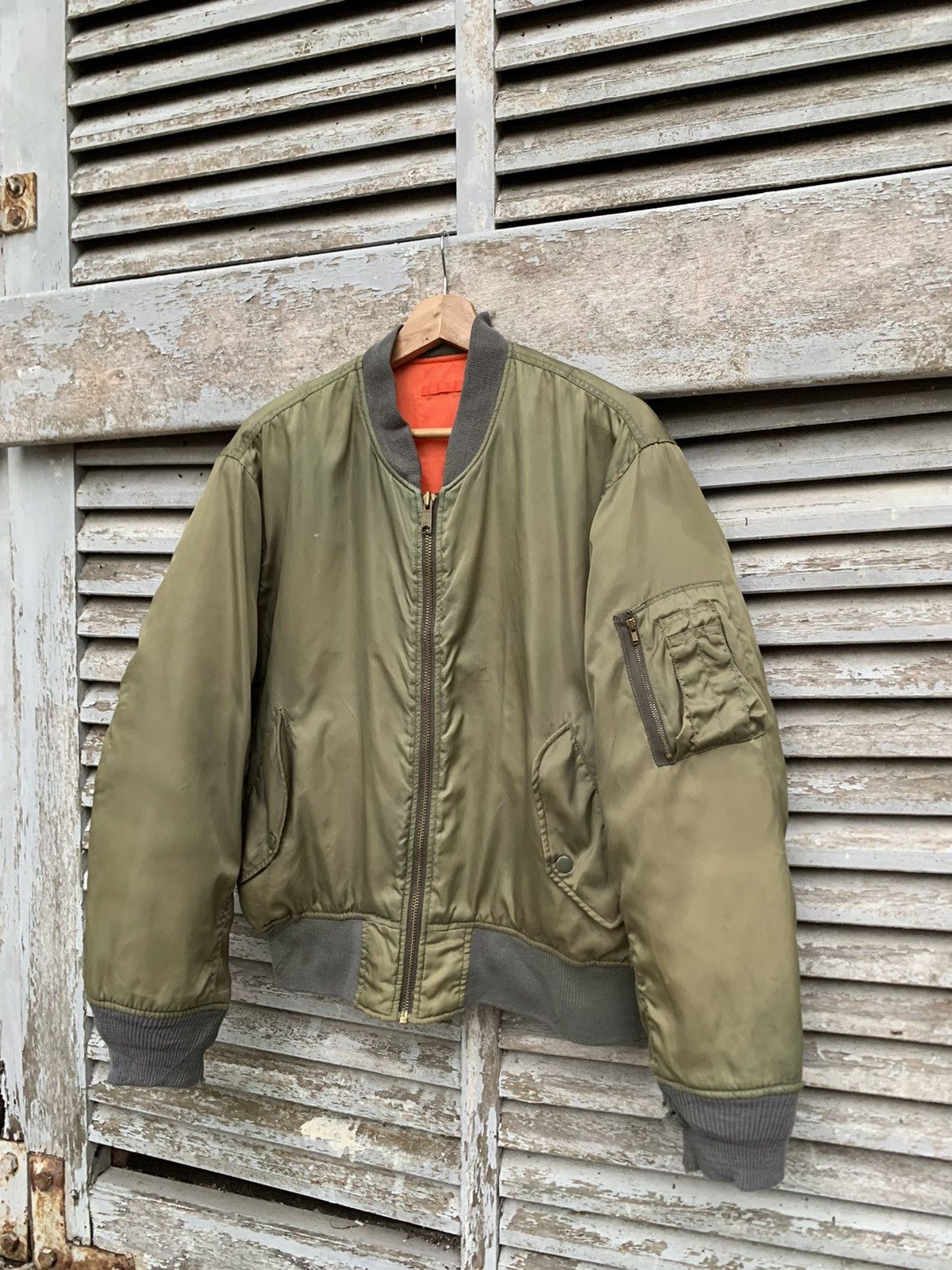 Vintage 🪖Vintage THRASHED MA-1 Man Intermediate Bomber Jacket Size US M / EU 48-50 / 2 - 1 Thumbnail
