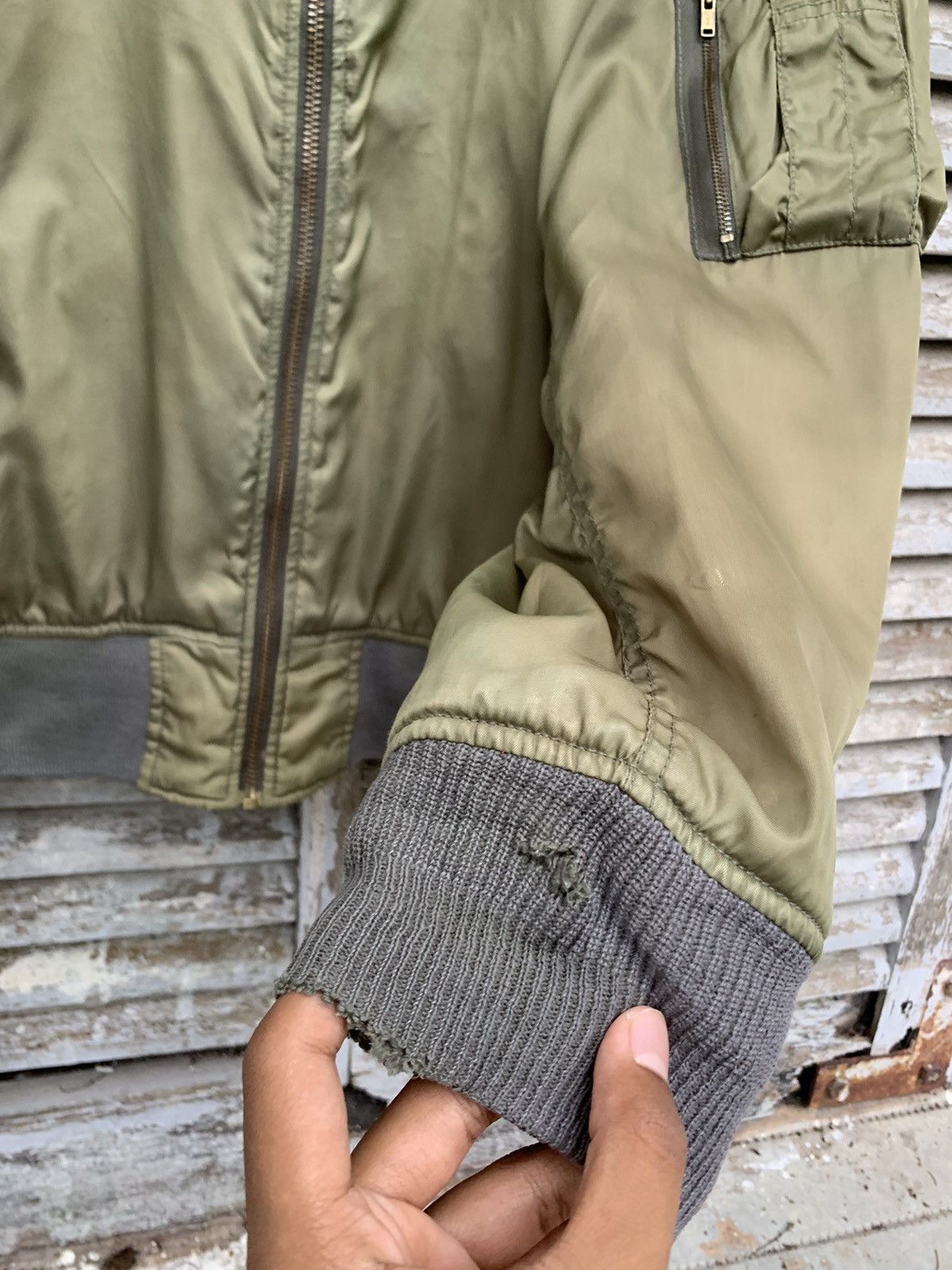 Vintage 🪖Vintage THRASHED MA-1 Man Intermediate Bomber Jacket Size US M / EU 48-50 / 2 - 13 Thumbnail