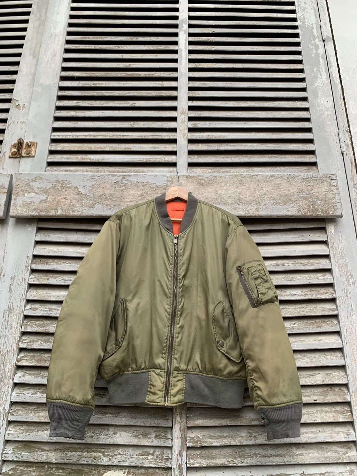 Vintage 🪖Vintage THRASHED MA-1 Man Intermediate Bomber Jacket Size US M / EU 48-50 / 2 - 6 Thumbnail
