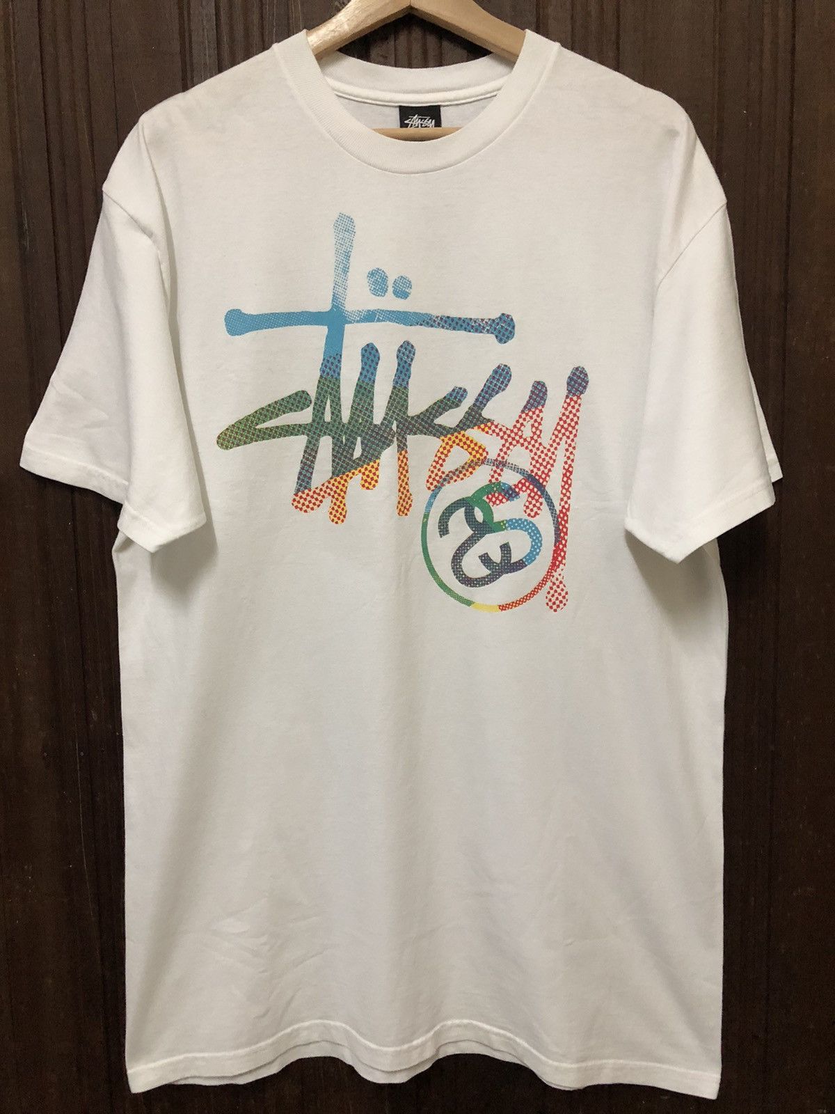 Stussy × Vintage Vintage Stussy Big Logo Multicolour Nice Rare T Shirt Size US L / EU 52-54 / 3 - 1 Thumbnail