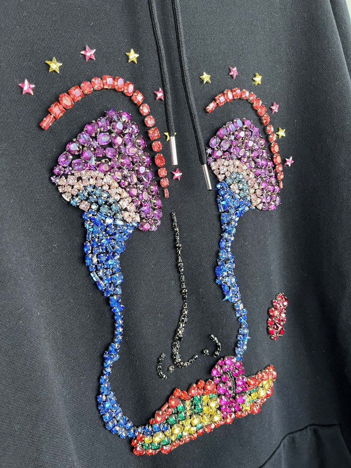 Celine × Hedi Slimane Rare Super Runway Celine Hedi Mushroom Diamond Jewel Hoodie Size US XL / EU 56 / 4 - 21 Thumbnail