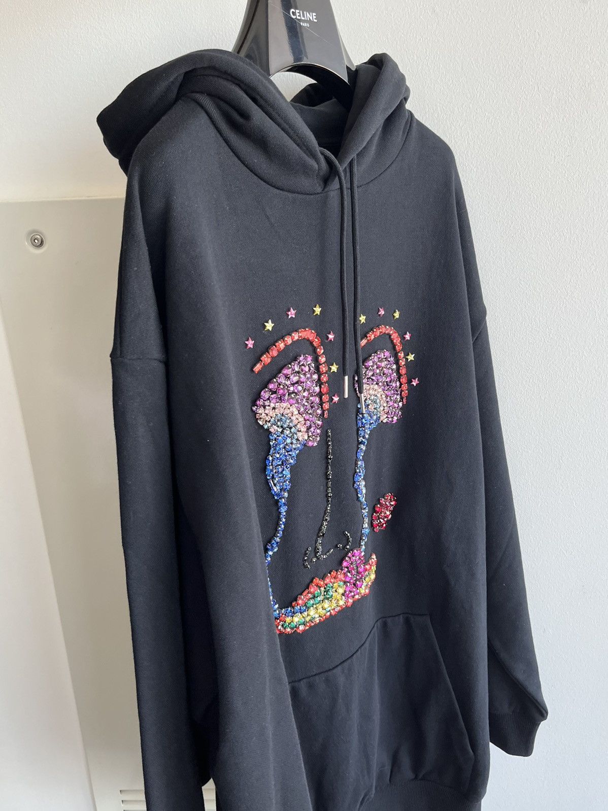 Celine × Hedi Slimane Rare Super Runway Celine Hedi Mushroom Diamond Jewel Hoodie Size US XL / EU 56 / 4 - 22 Thumbnail