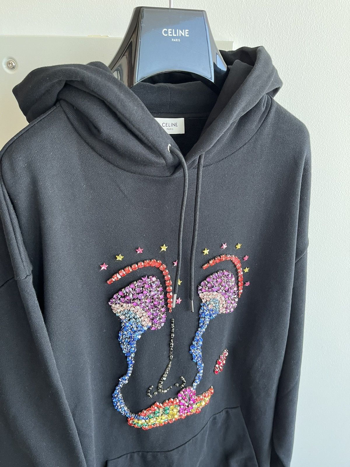 Celine × Hedi Slimane Rare Super Runway Celine Hedi Mushroom Diamond Jewel Hoodie Size US XL / EU 56 / 4 - 18 Thumbnail