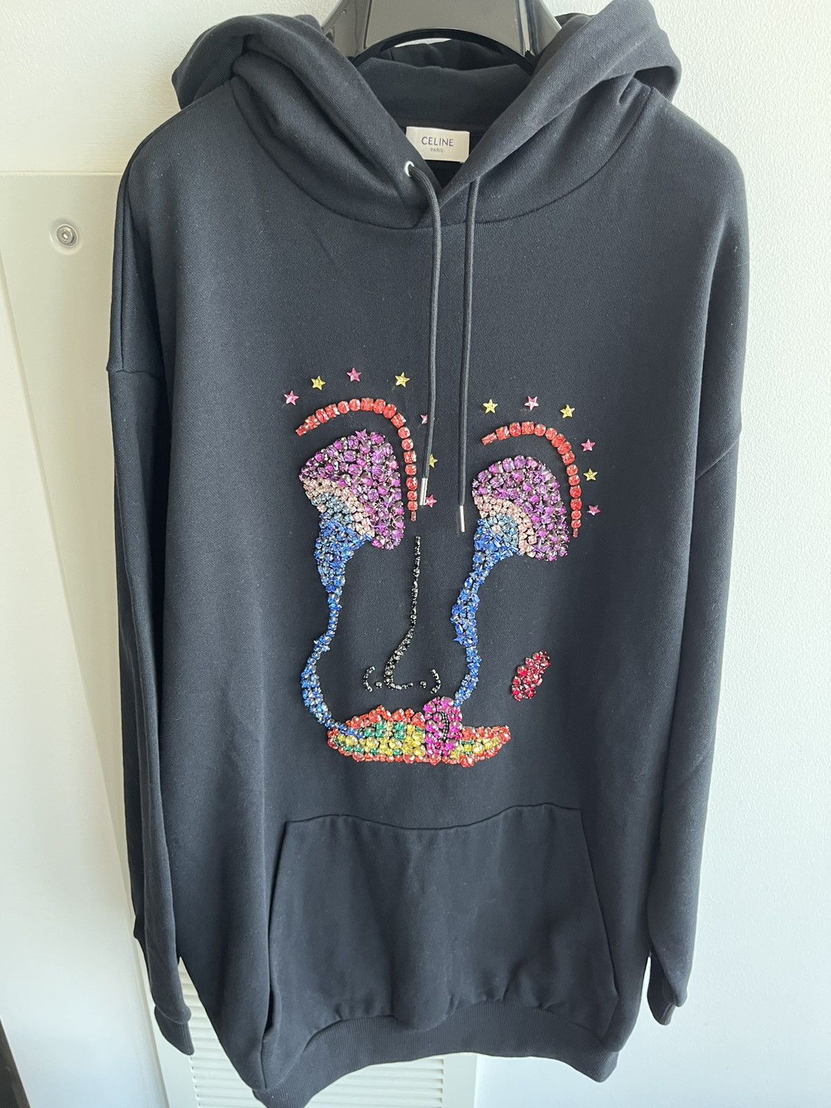 Celine × Hedi Slimane Rare Super Runway Celine Hedi Mushroom Diamond Jewel Hoodie Size US L / EU 52-54 / 3 - 19 Thumbnail