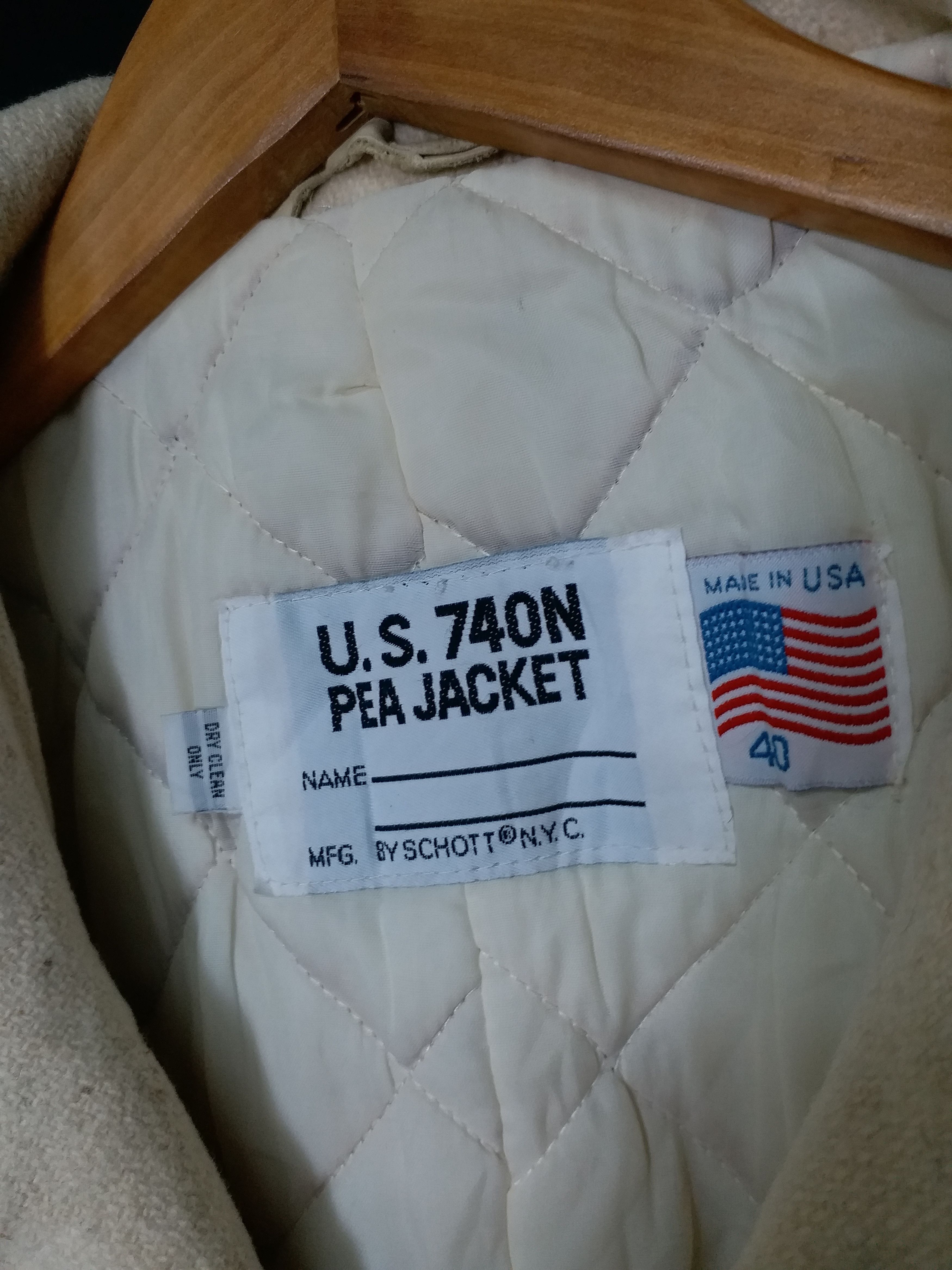 Schott ☃️WINTER OFFER❄️ U.S 704NDouble Breast White Wool Schott NYC Size US M / EU 48-50 / 2 - 2 Thumbnail