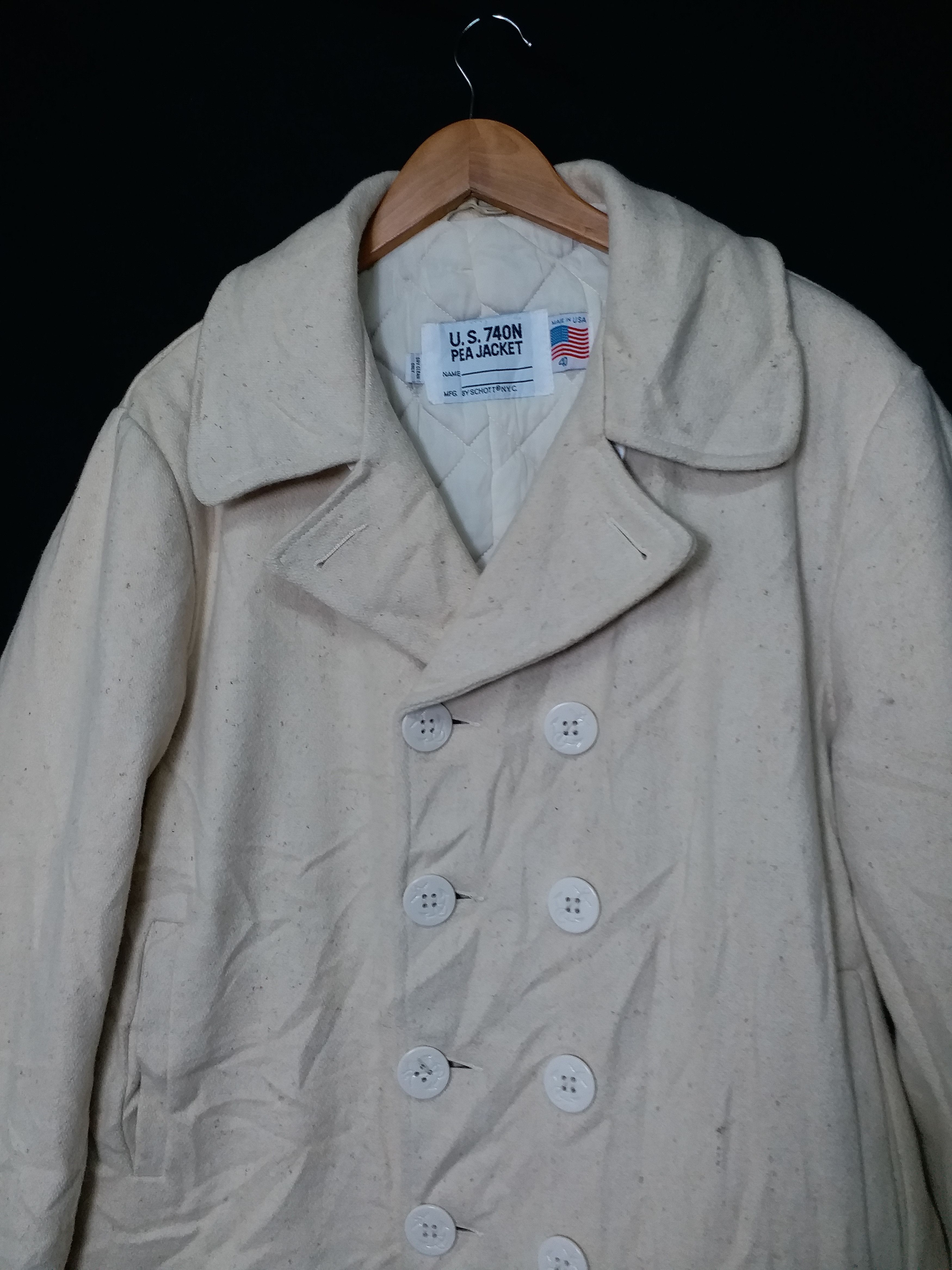 Schott ☃️WINTER OFFER❄️ U.S 704NDouble Breast White Wool Schott NYC Size US M / EU 48-50 / 2 - 3 Thumbnail