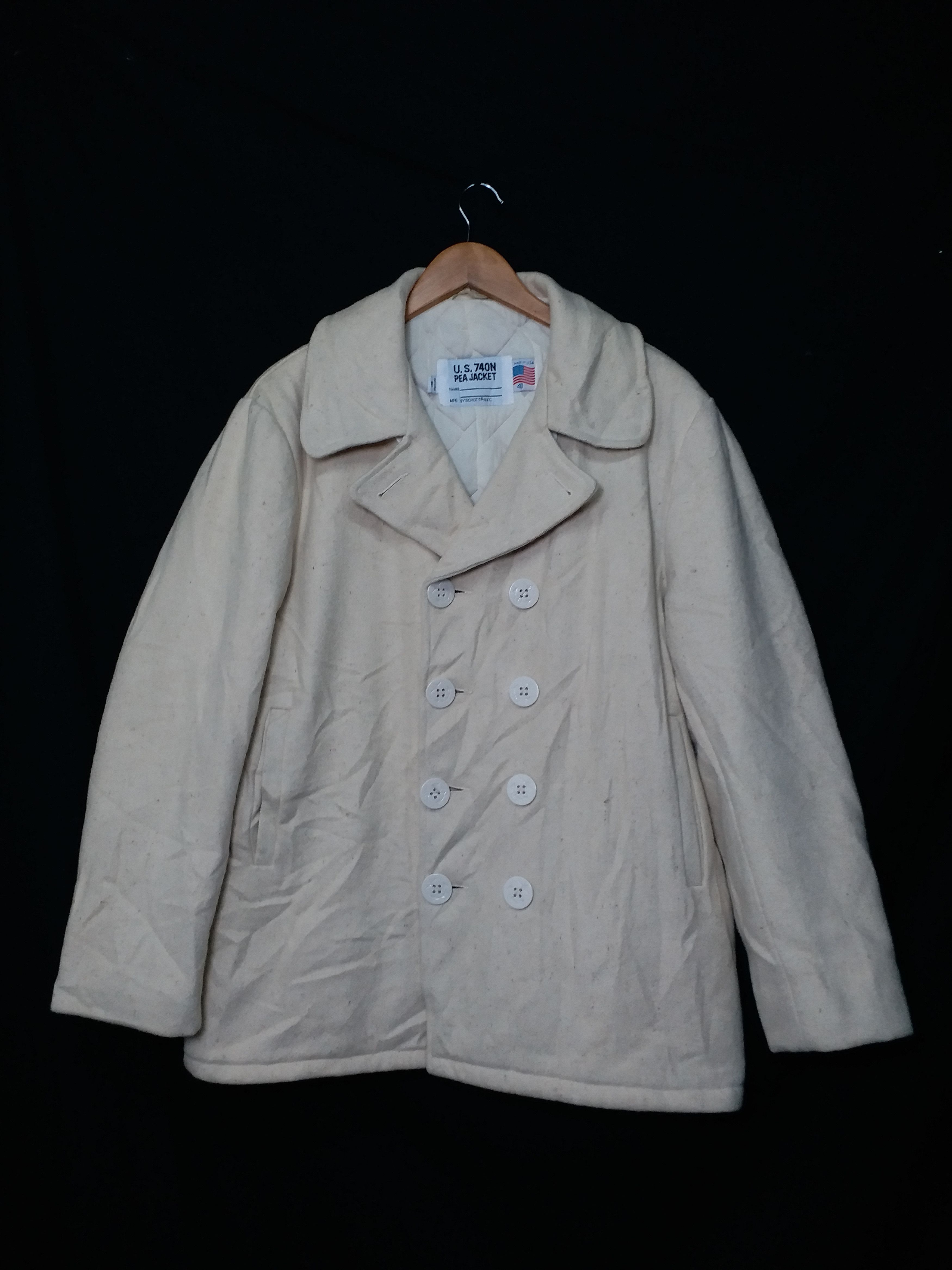 Schott ☃️WINTER OFFER❄️ U.S 704NDouble Breast White Wool Schott NYC Size US M / EU 48-50 / 2 - 1 Thumbnail