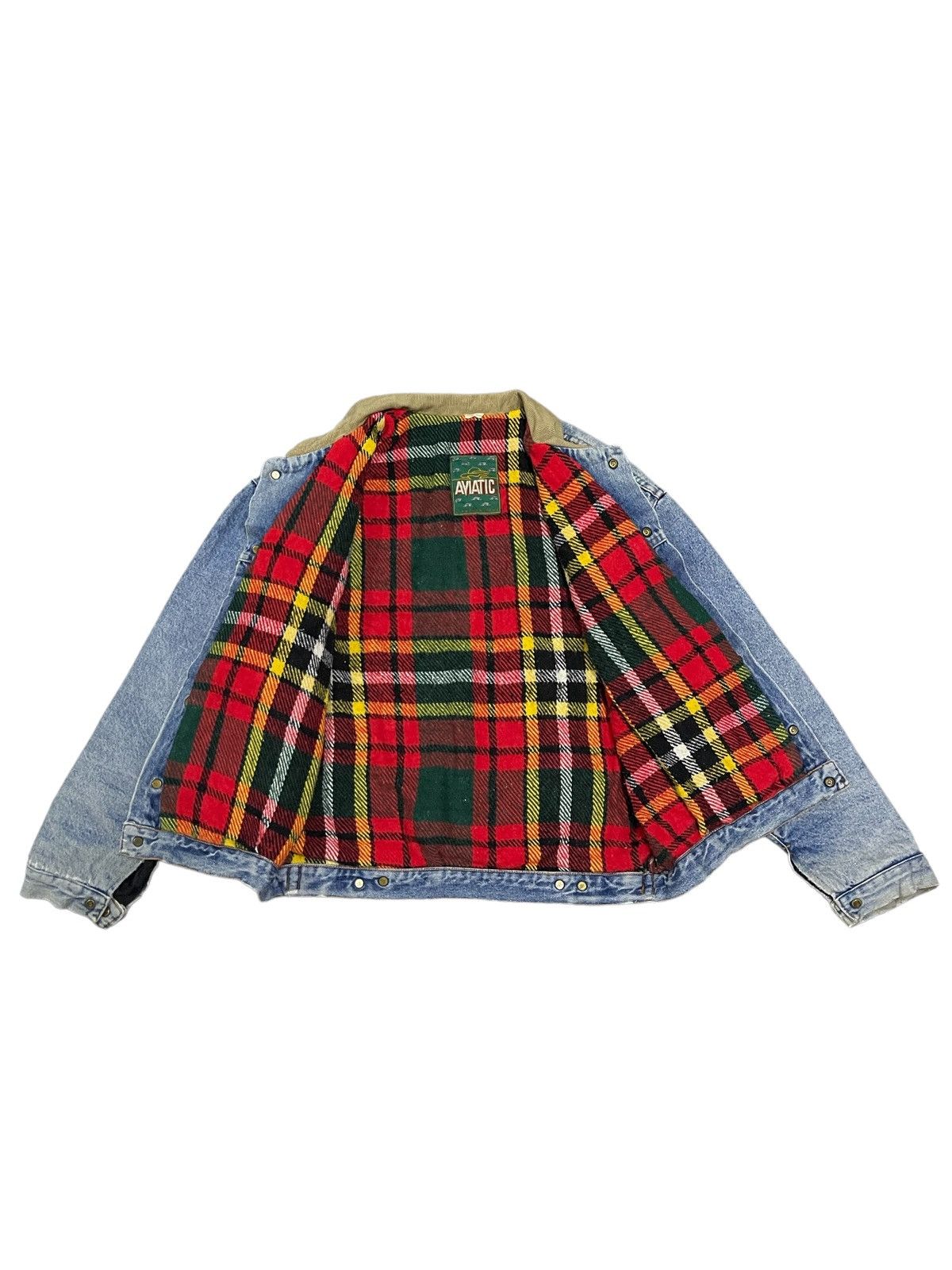 Aviatic Vintage Aviatic Italy Blanket Lined Denim Jacket Size US L / EU 52-54 / 3 - 3 Thumbnail
