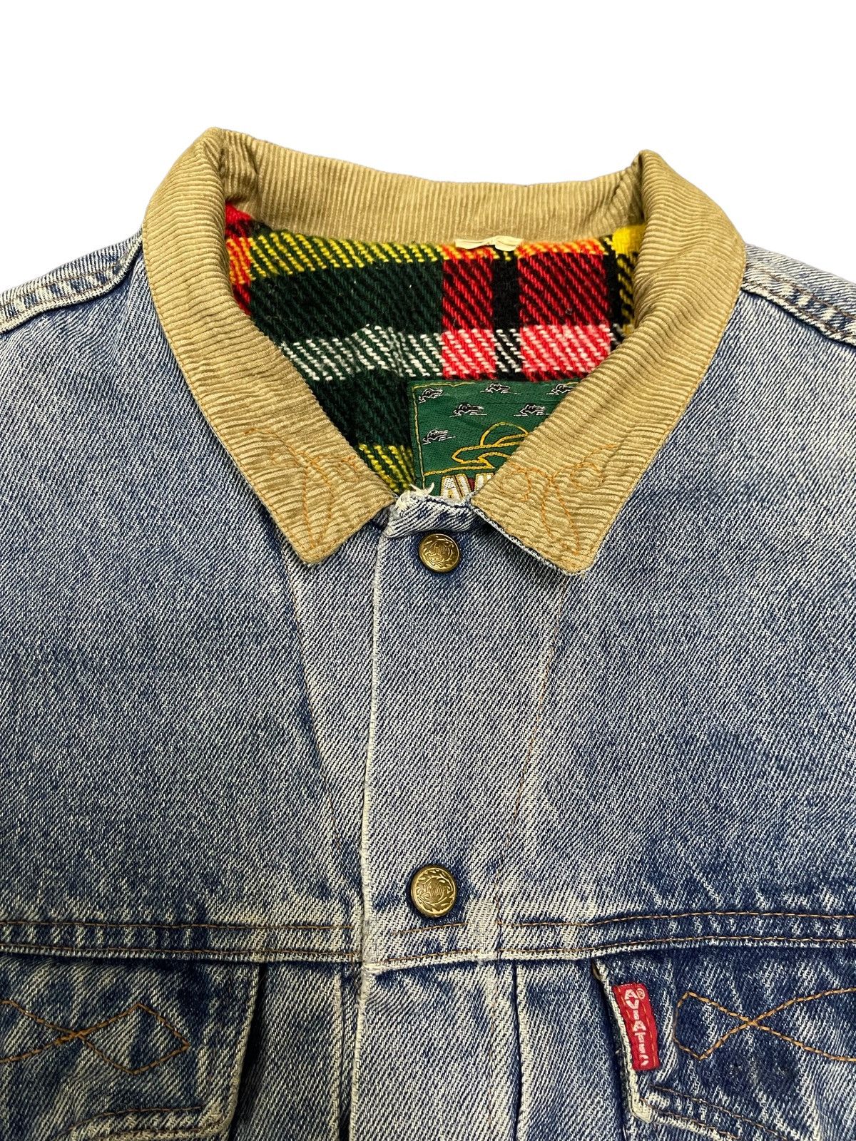Aviatic Vintage Aviatic Italy Blanket Lined Denim Jacket Size US L / EU 52-54 / 3 - 6 Thumbnail