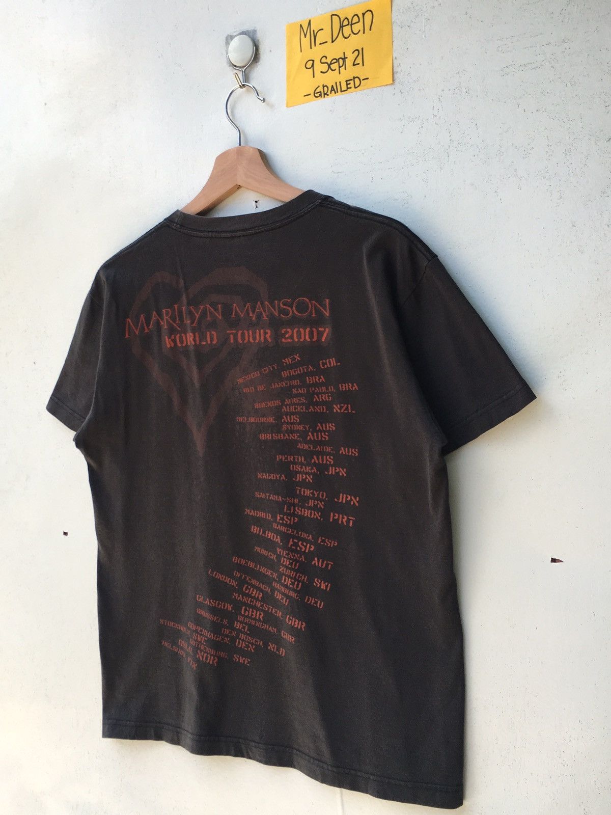 Band Tees Vtg 2007 Marilyn Manson World Tour MM Logo Tee Size US M / EU 48-50 / 2 - 10 Thumbnail