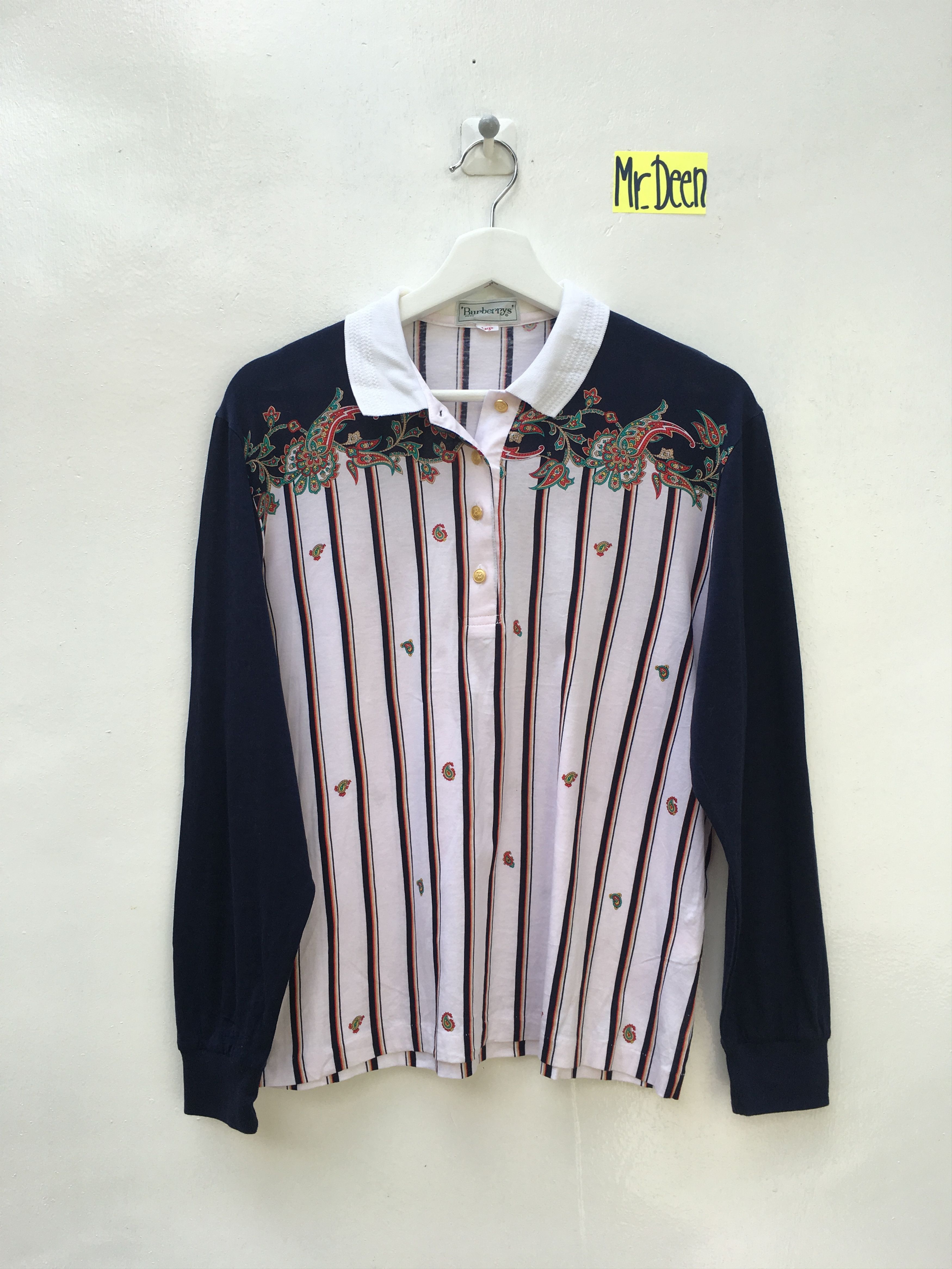 Burberry Vintage 90s Burberry Exclusive Long sleeve Shirt Size US L / EU 52-54 / 3 - 2 Thumbnail