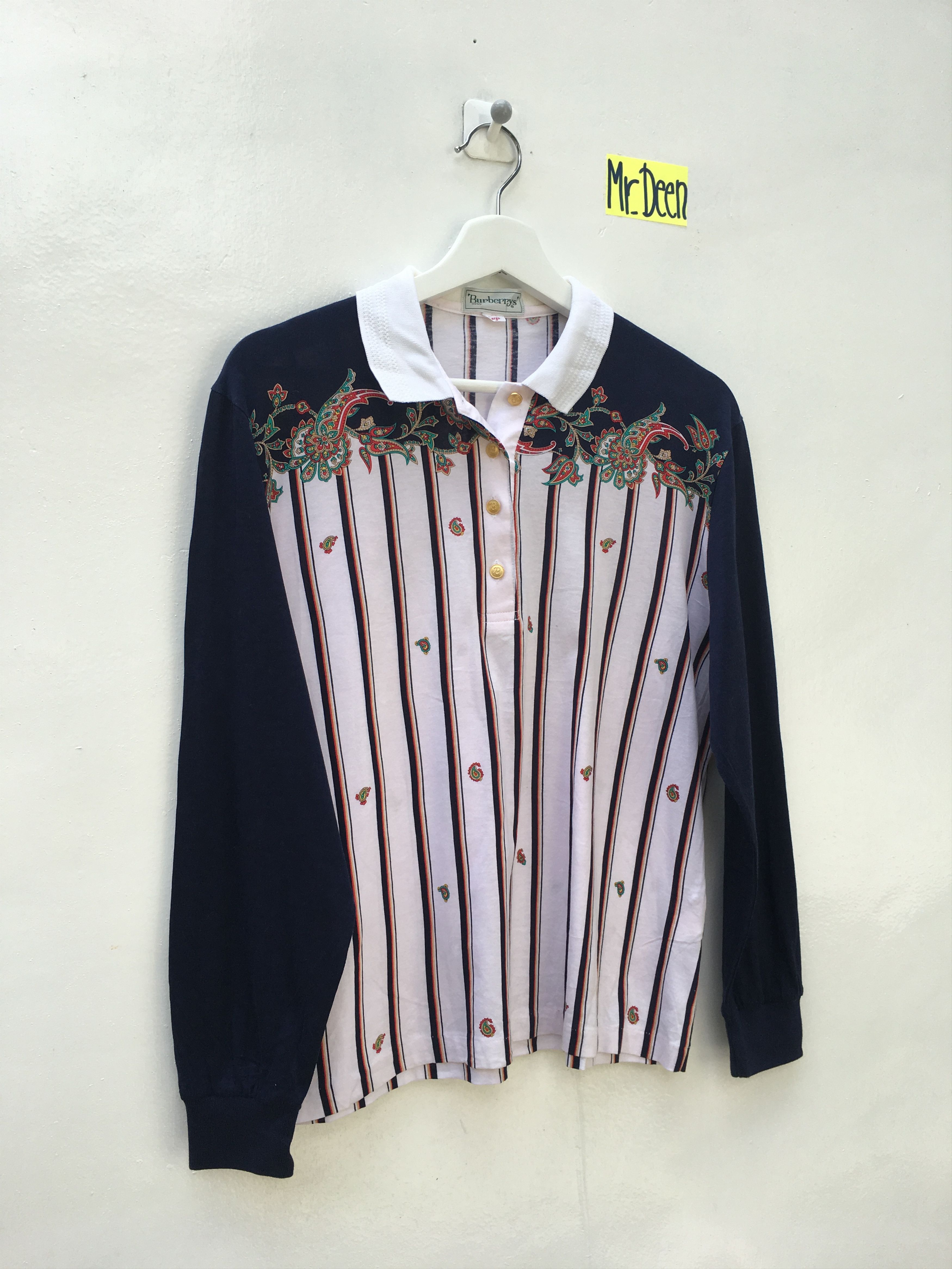Burberry Vintage 90s Burberry Exclusive Long sleeve Shirt Size US L / EU 52-54 / 3 - 3 Thumbnail