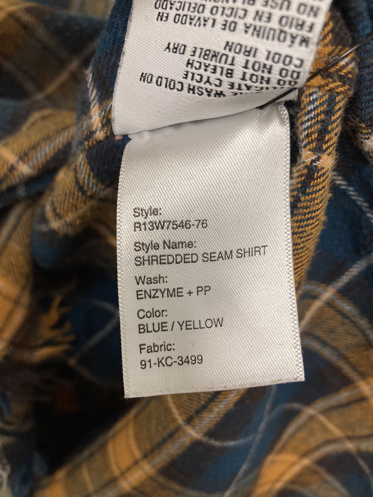 R13 Shredded seam shirt large Size US L / EU 52-54 / 3 - 5 Thumbnail