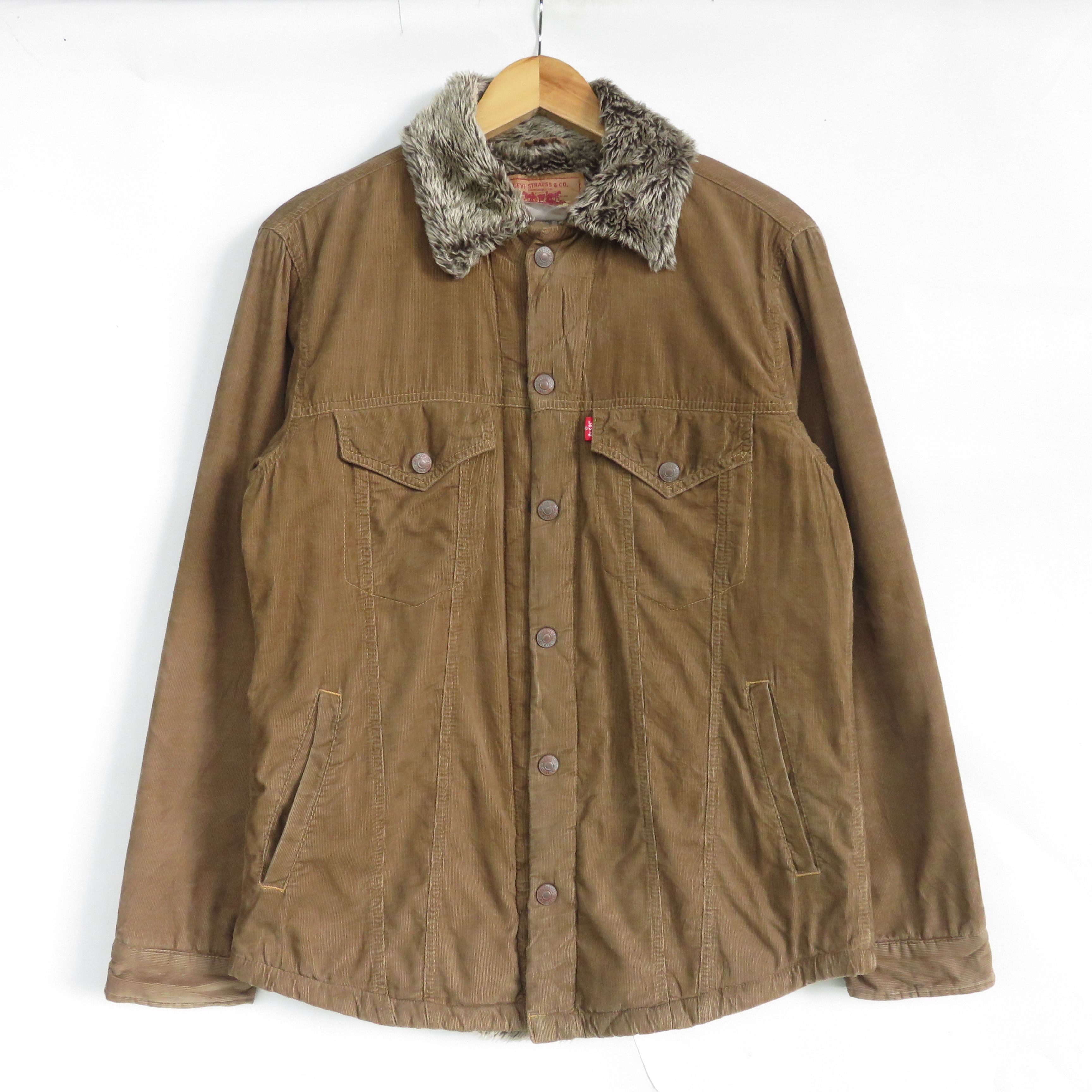Levi's Levi's Trucker Sherpa Fleece Shearling Corduroy Jacket Size US M / EU 48-50 / 2 - 1 Thumbnail