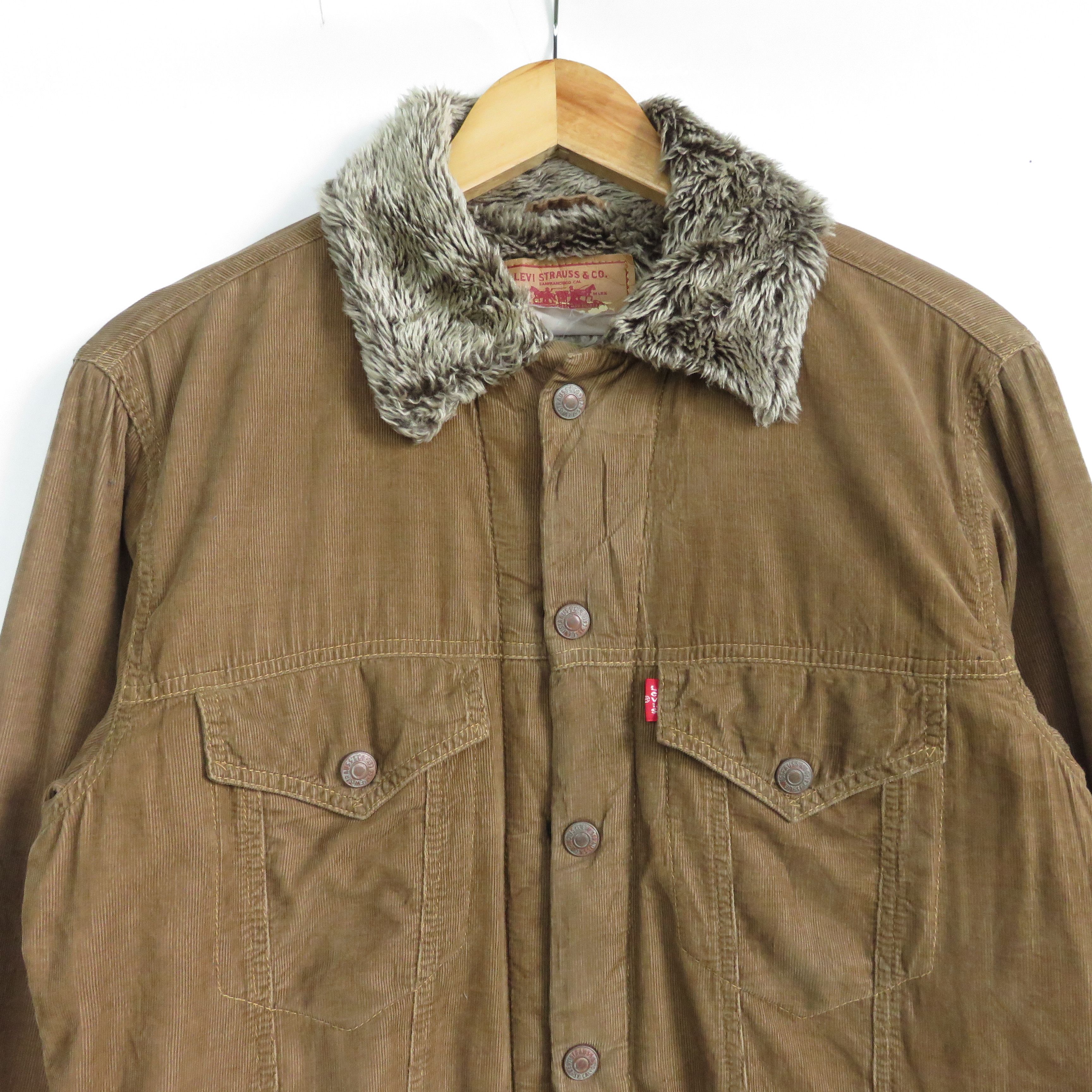 Levi's Levi's Trucker Sherpa Fleece Shearling Corduroy Jacket Size US M / EU 48-50 / 2 - 2 Thumbnail