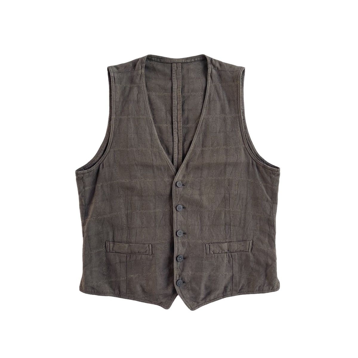 Lardini Lardini Plaid Waistcoat Vest Size US S / EU 44-46 / 1 - 1 Thumbnail