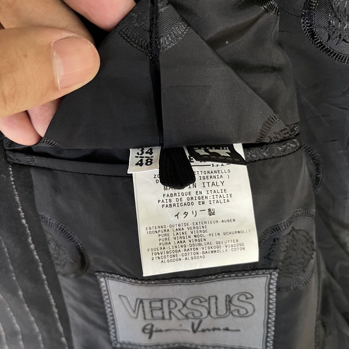 Gianni Valentino × Versace × Versus Versace Versus Gianni Versace Italy Striped Blazer Size US L / EU 52-54 / 3 - 9 Thumbnail
