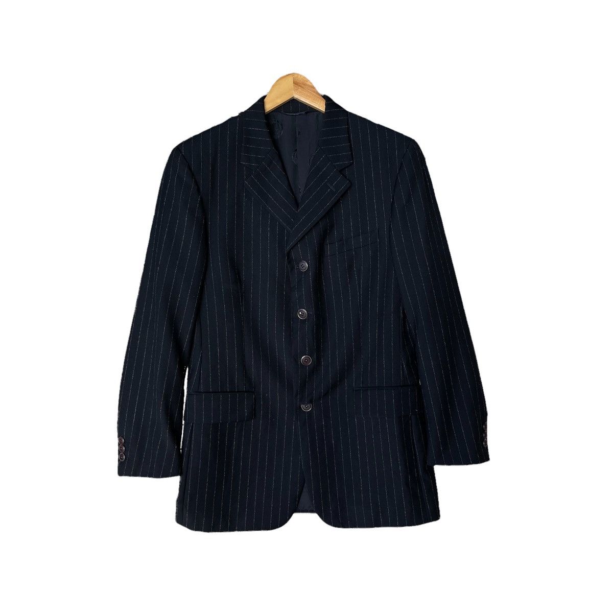 Gianni Valentino × Versace × Versus Versace Versus Gianni Versace Italy Striped Blazer Size US L / EU 52-54 / 3 - 1 Thumbnail