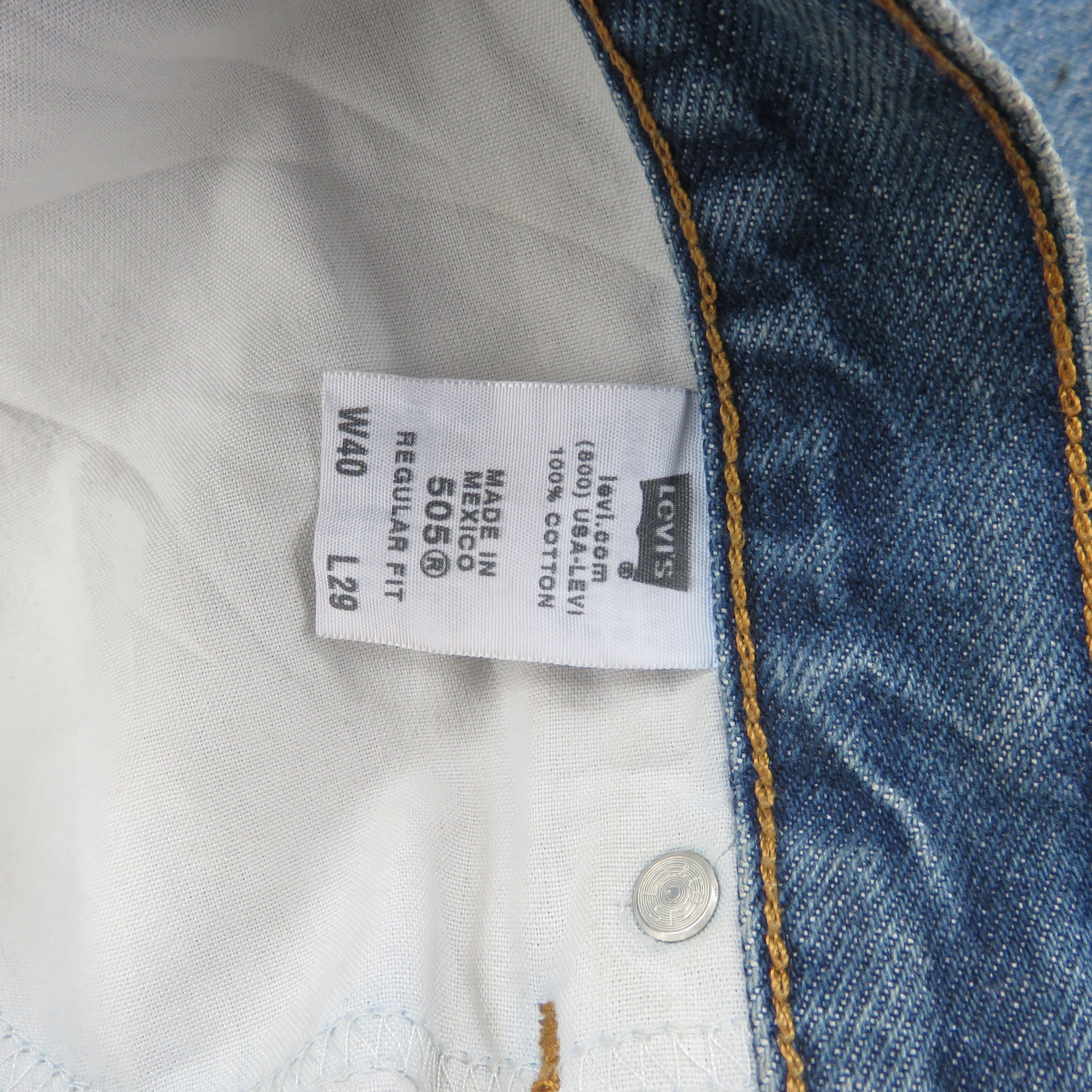 Vintage Levis 505 Mud Wash Denim Jeans 40x29
