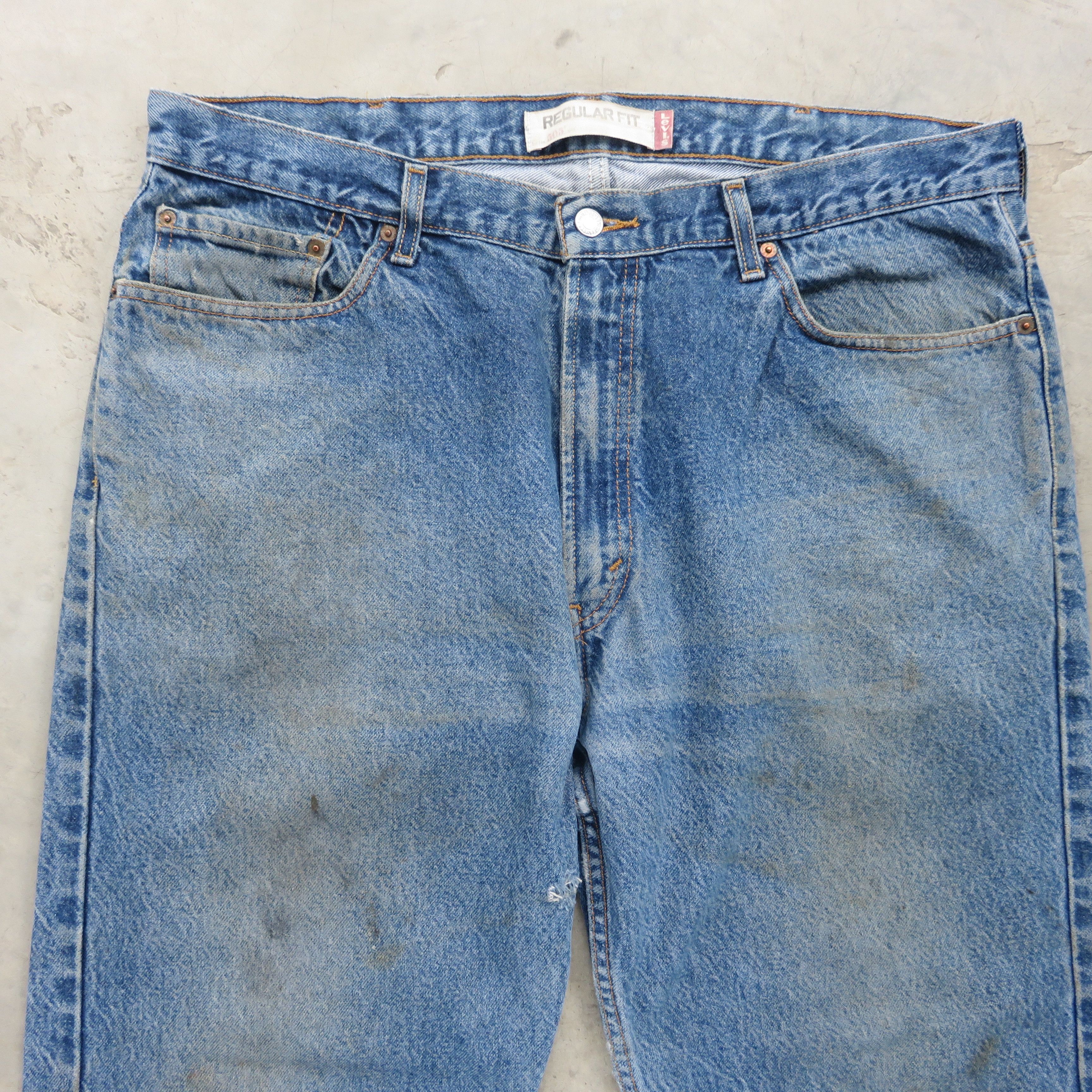 Vintage Levis 505 Mud Wash Denim Jeans 40x29