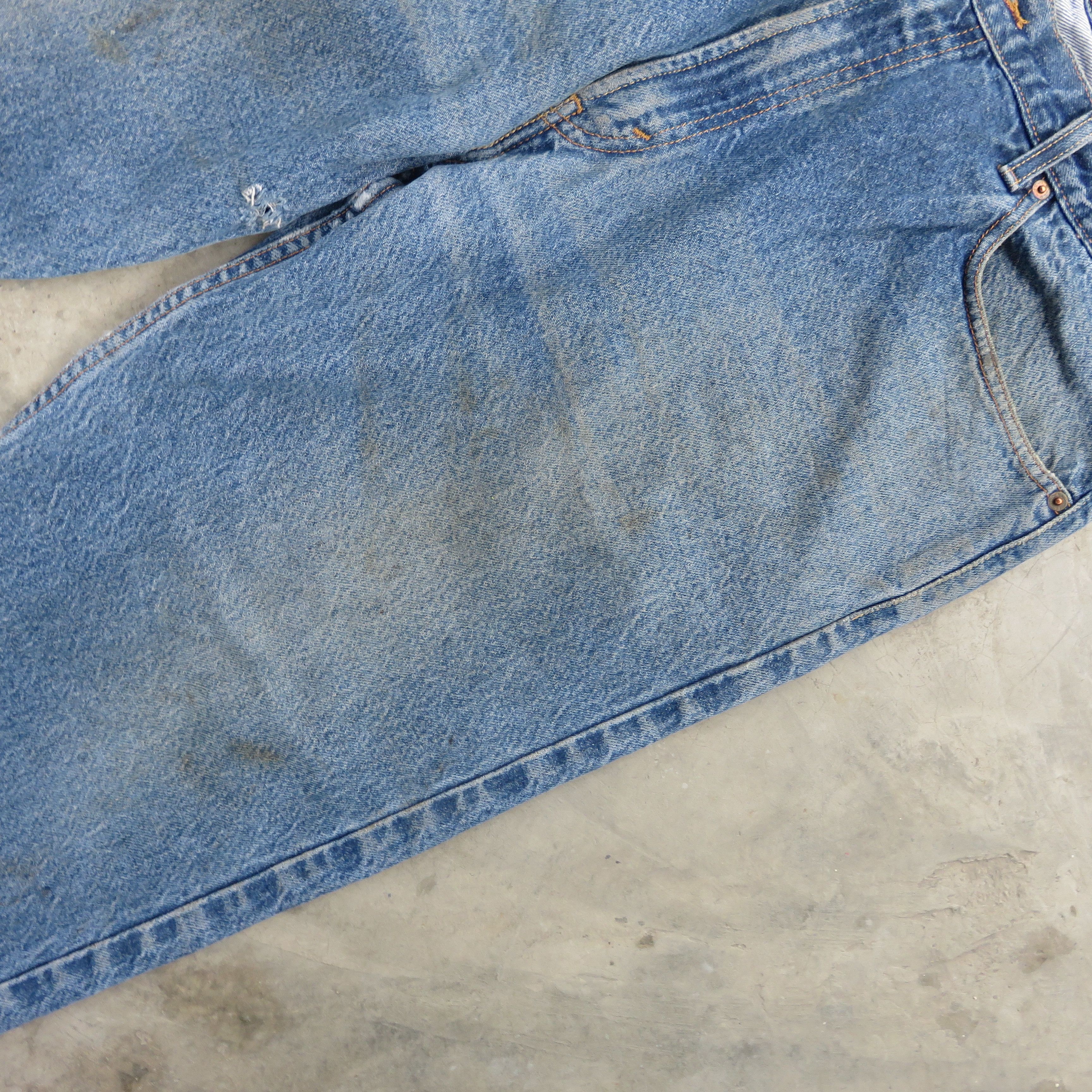 Vintage Levis 505 Mud Wash Denim Jeans 40x29