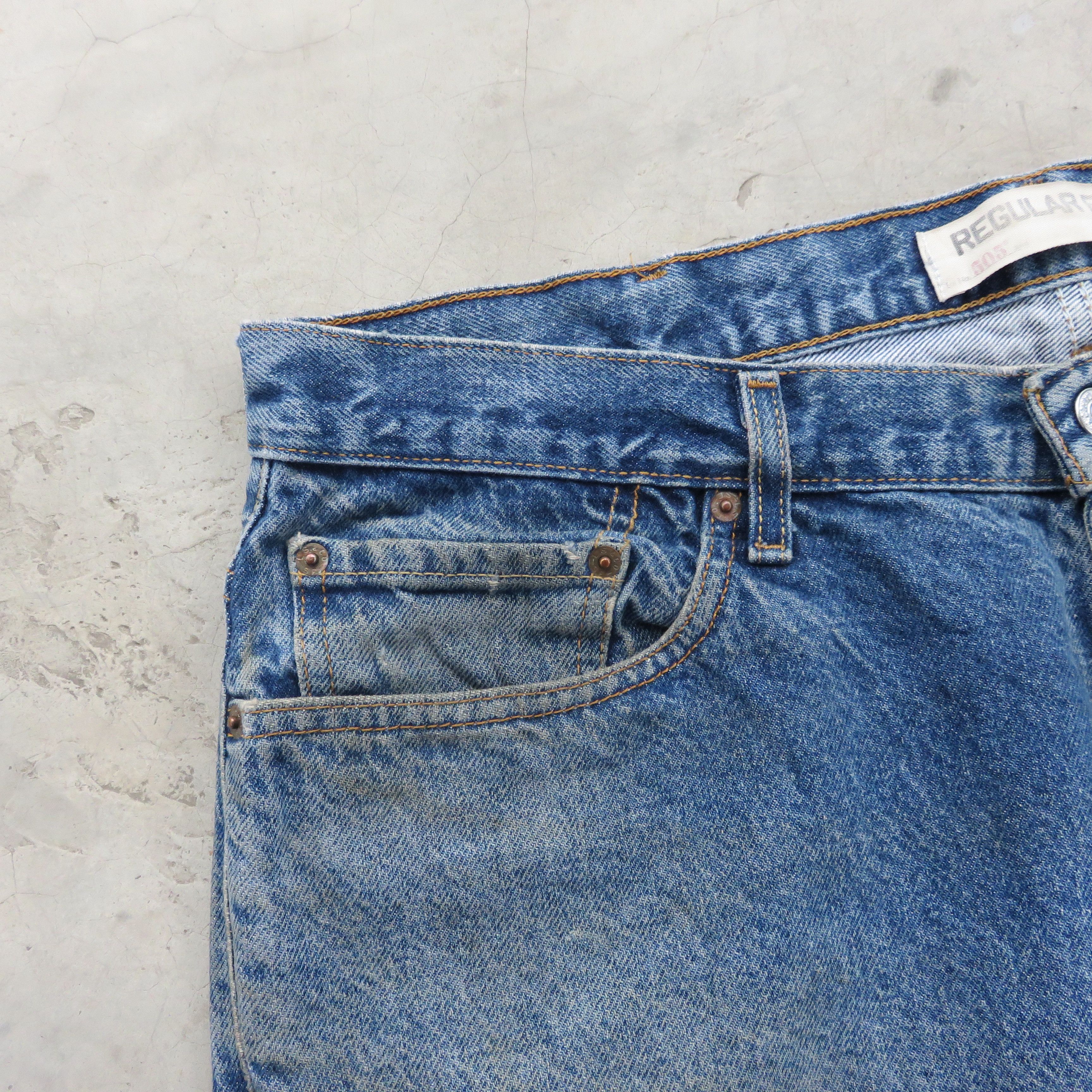 Vintage Levis 505 Mud Wash Denim Jeans 40x29