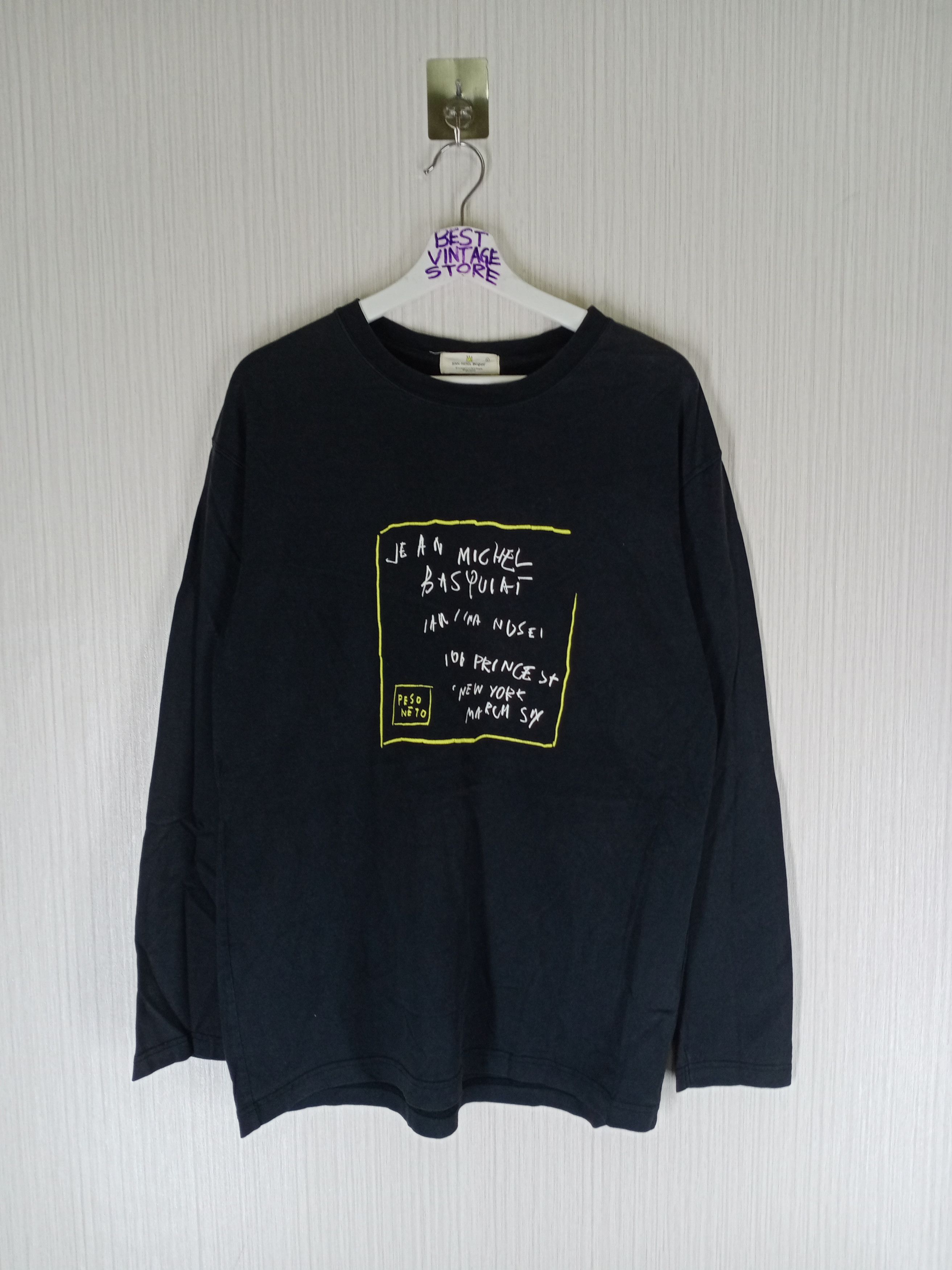 Jean-Michel Basquiat Vintage Jeans-Michel Basquiat Pop Art Long Sleeve Tshirt Size US L / EU 52-54 / 3 - 1 Thumbnail
