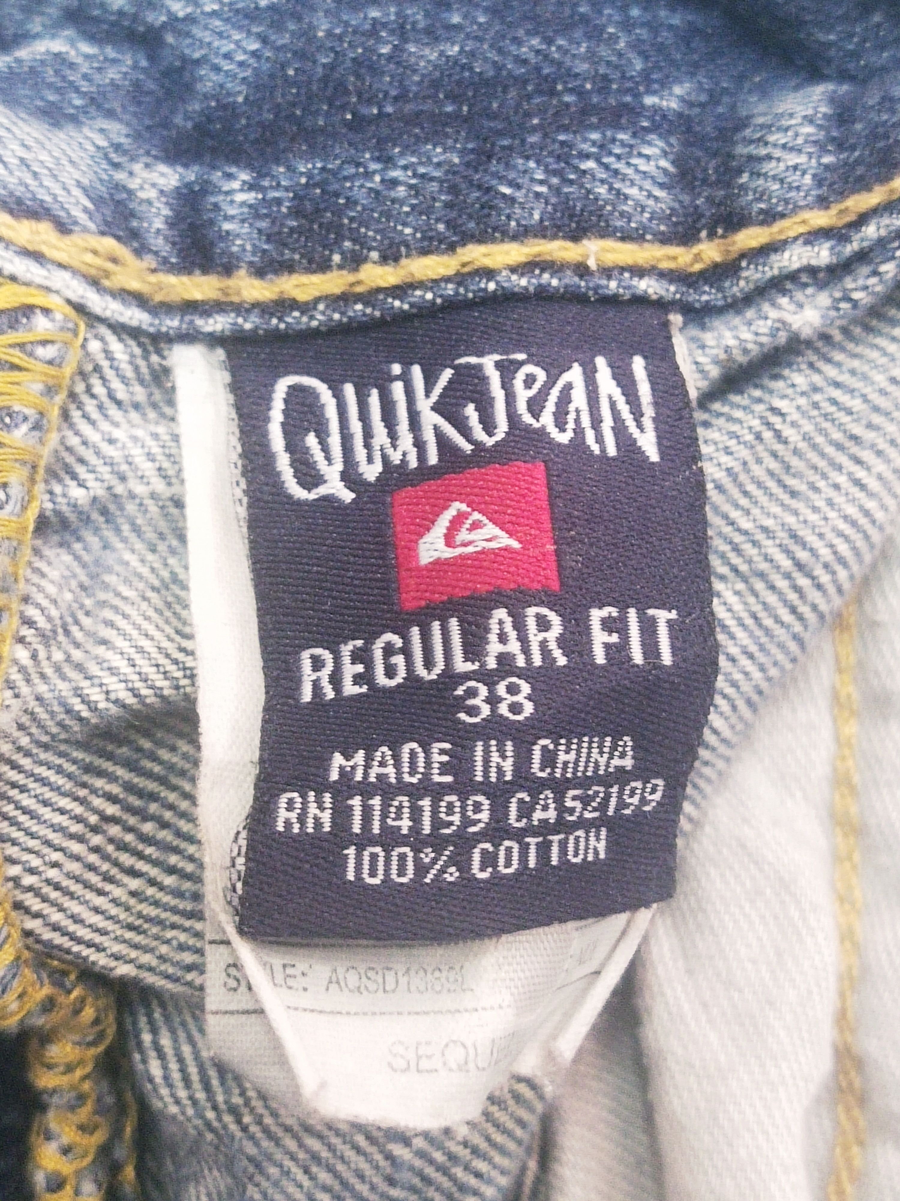 Quiksilver Vintage Quiksilver Distressed Regular Fit Quikjean Size US 38 / EU 54 - 18 Thumbnail