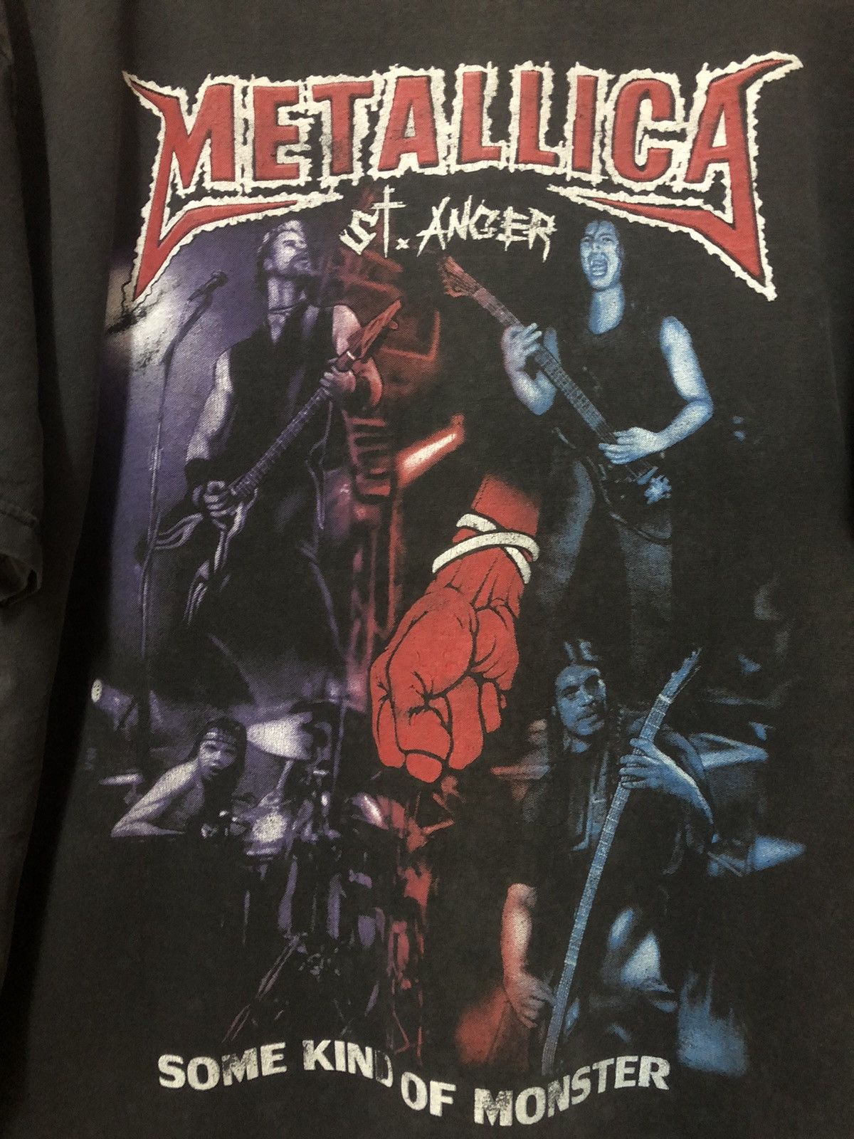 Band Tees × Metallica × Vintage Vintage Bootleg Metallica St Anger Rare Nice Tee Shirt Size US XL / EU 56 / 4 - 4 Thumbnail